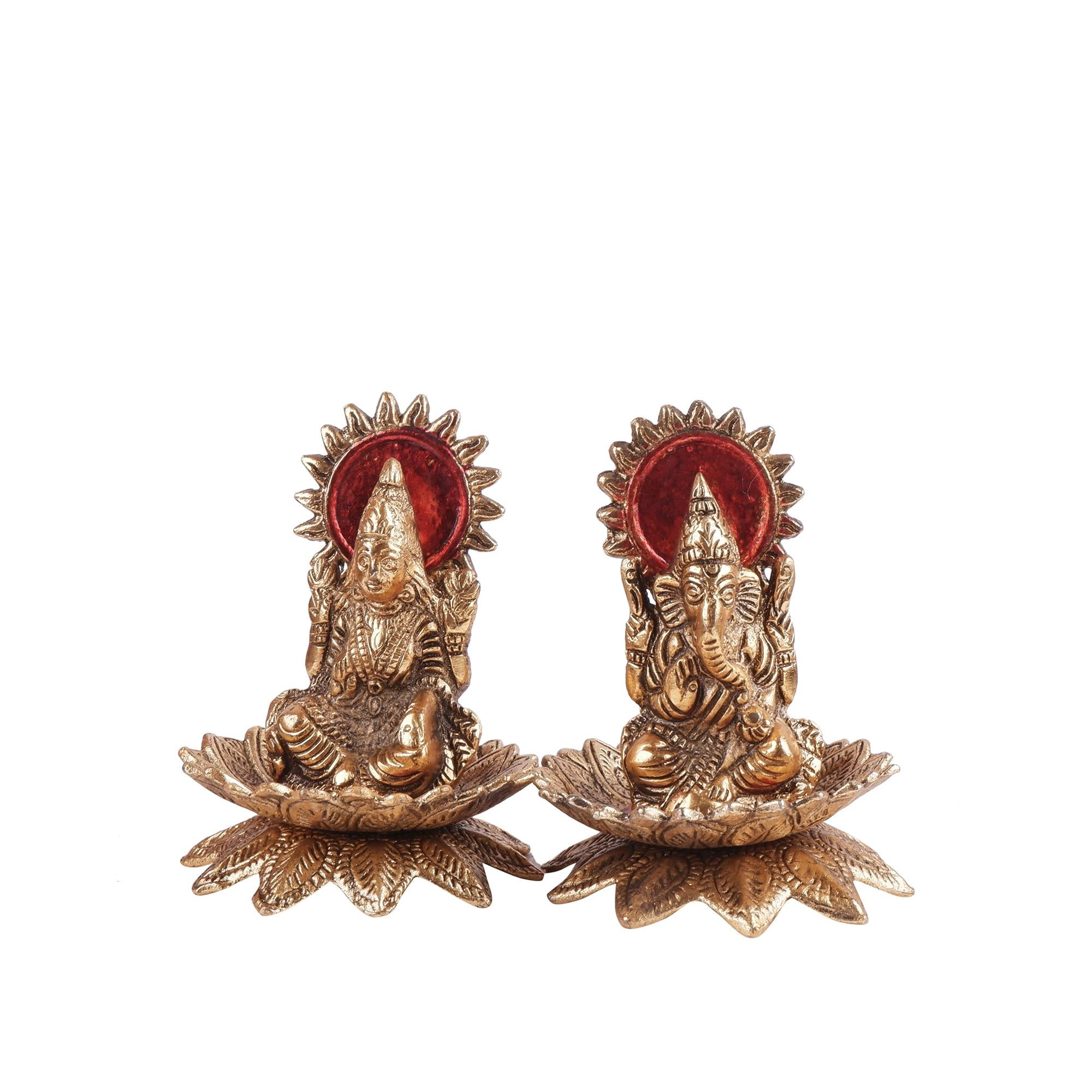 Lakshmi Ganesh Golden Colour (4.3 Inch)