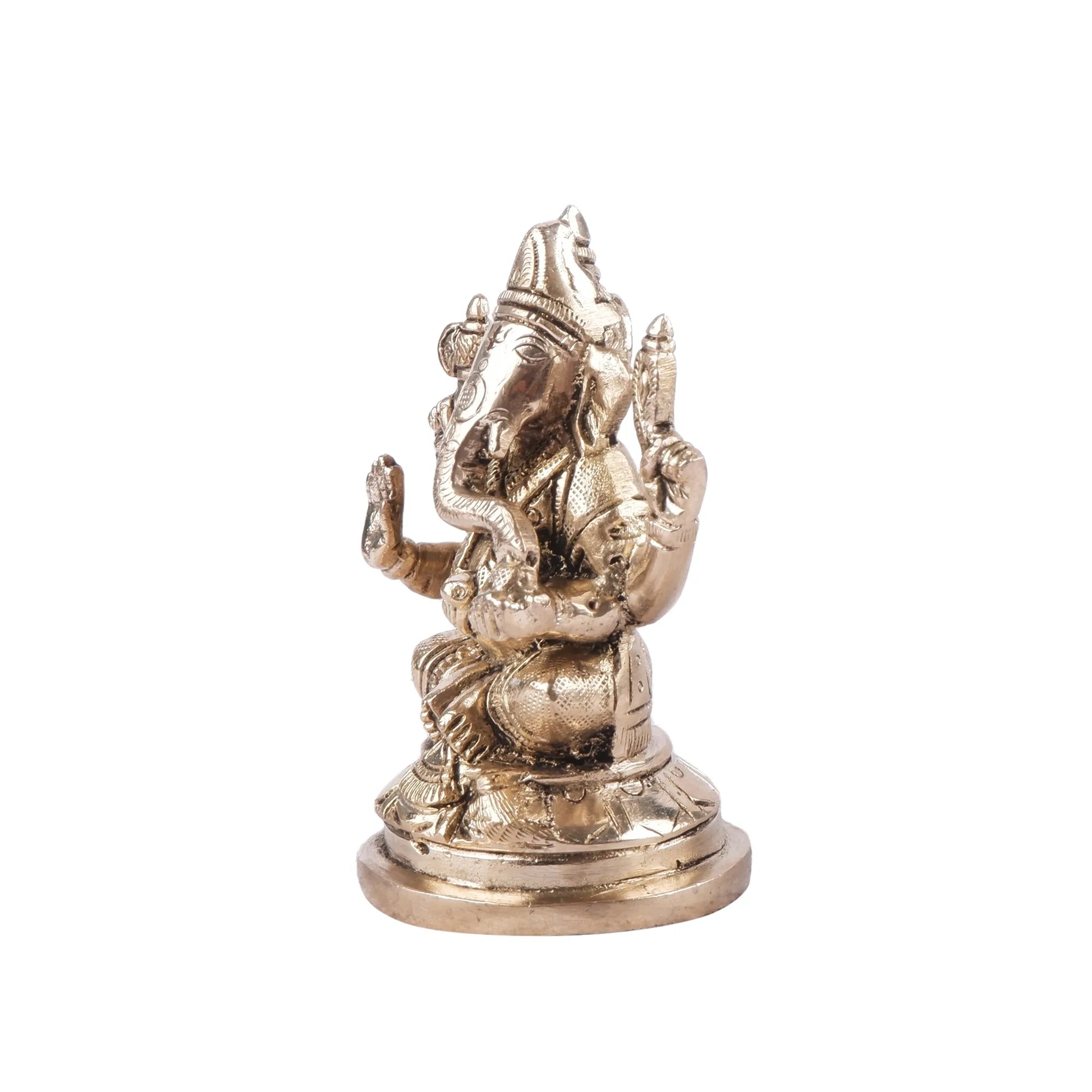 Brass Ganesh Idol (4.3 Inch)