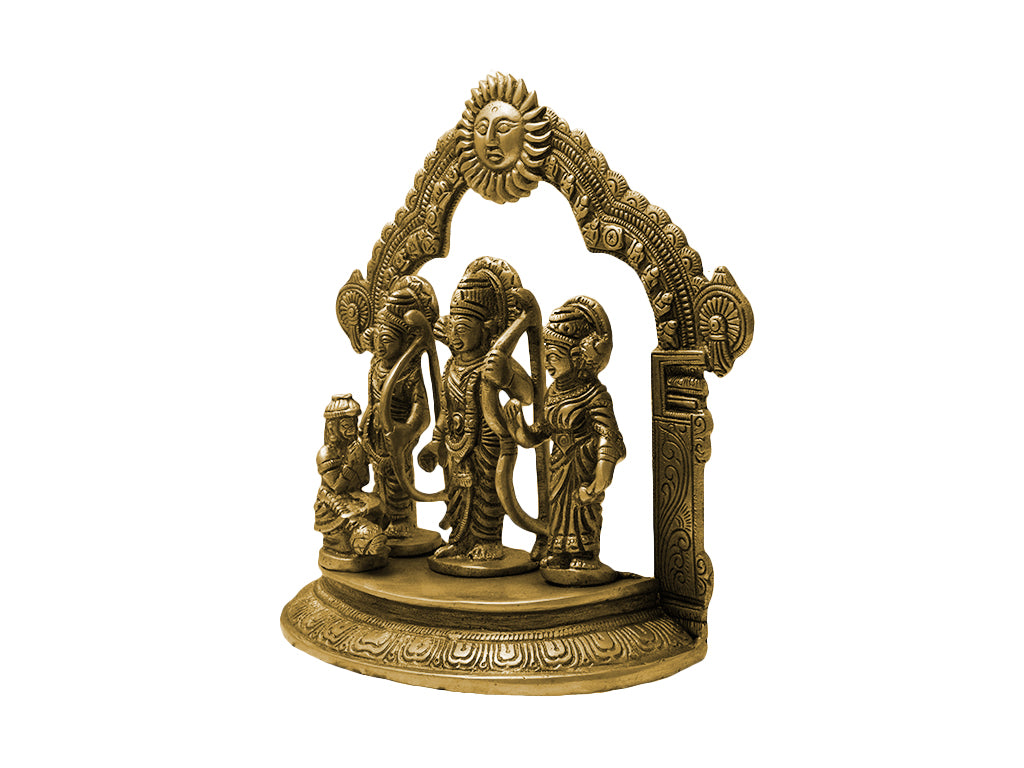 Brass Ram Darbar God Idol (7.4 Inch)