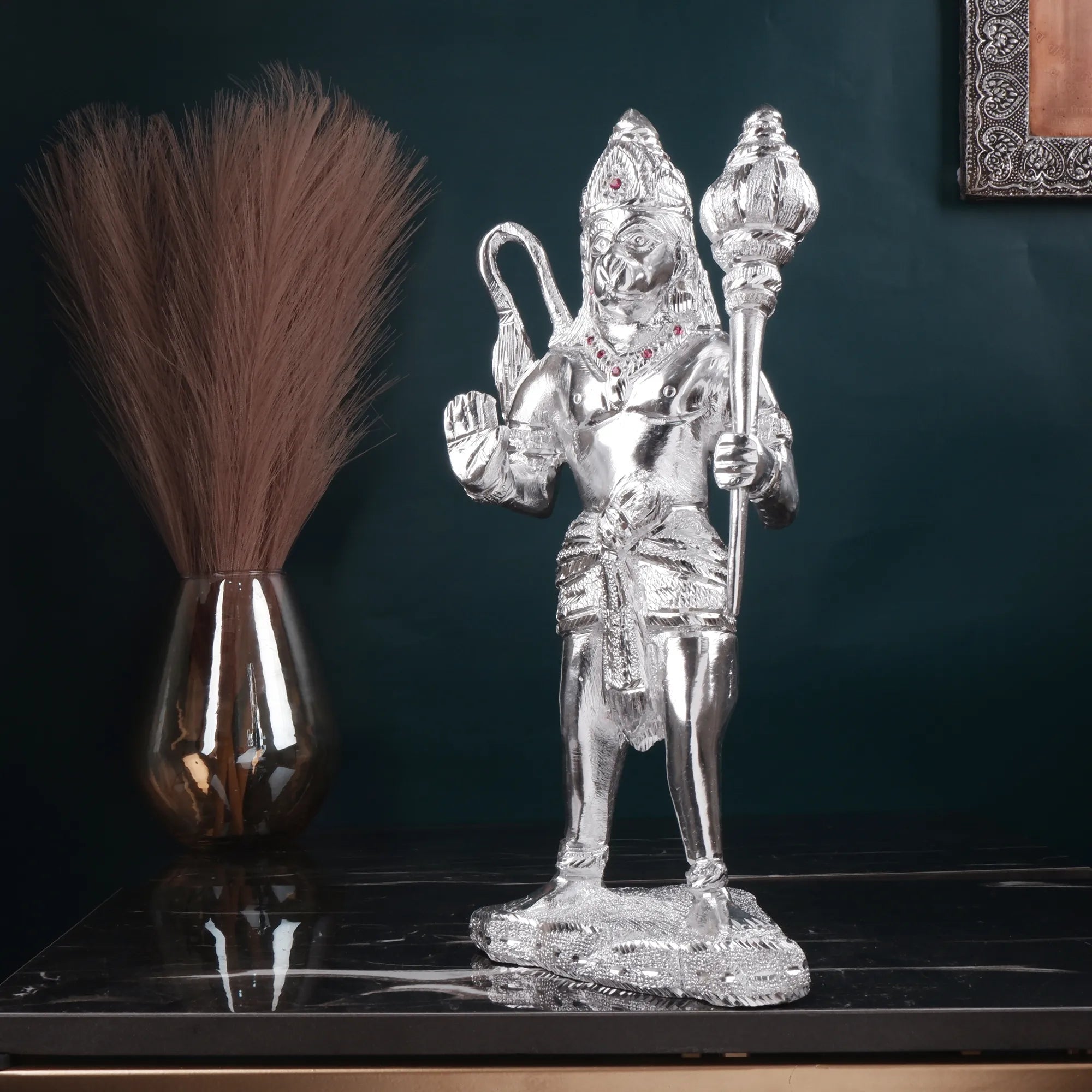 White Metal Hanuman Idol (12.9 Inch)