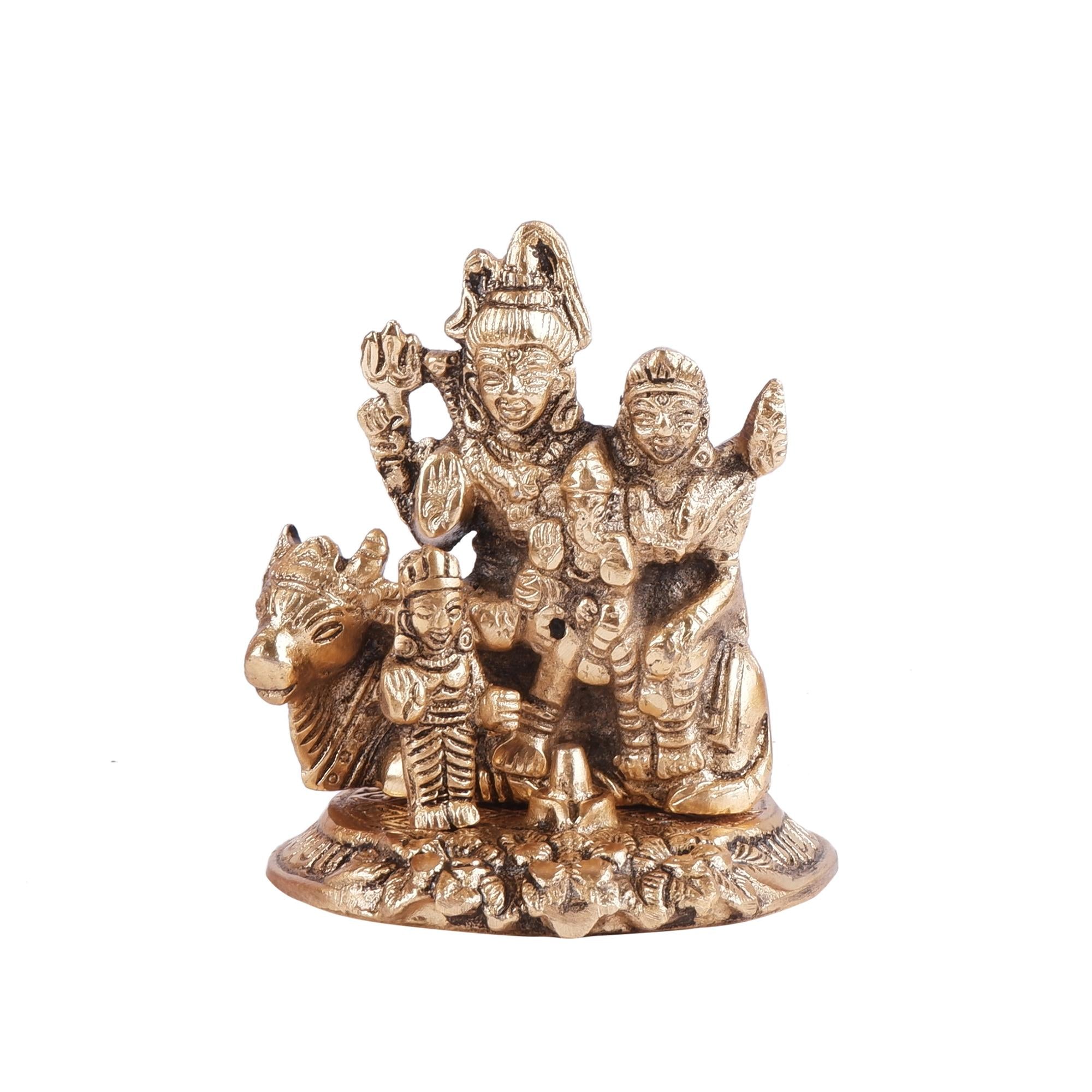 German Silver Shiv Pariwar (4.3 Inch)