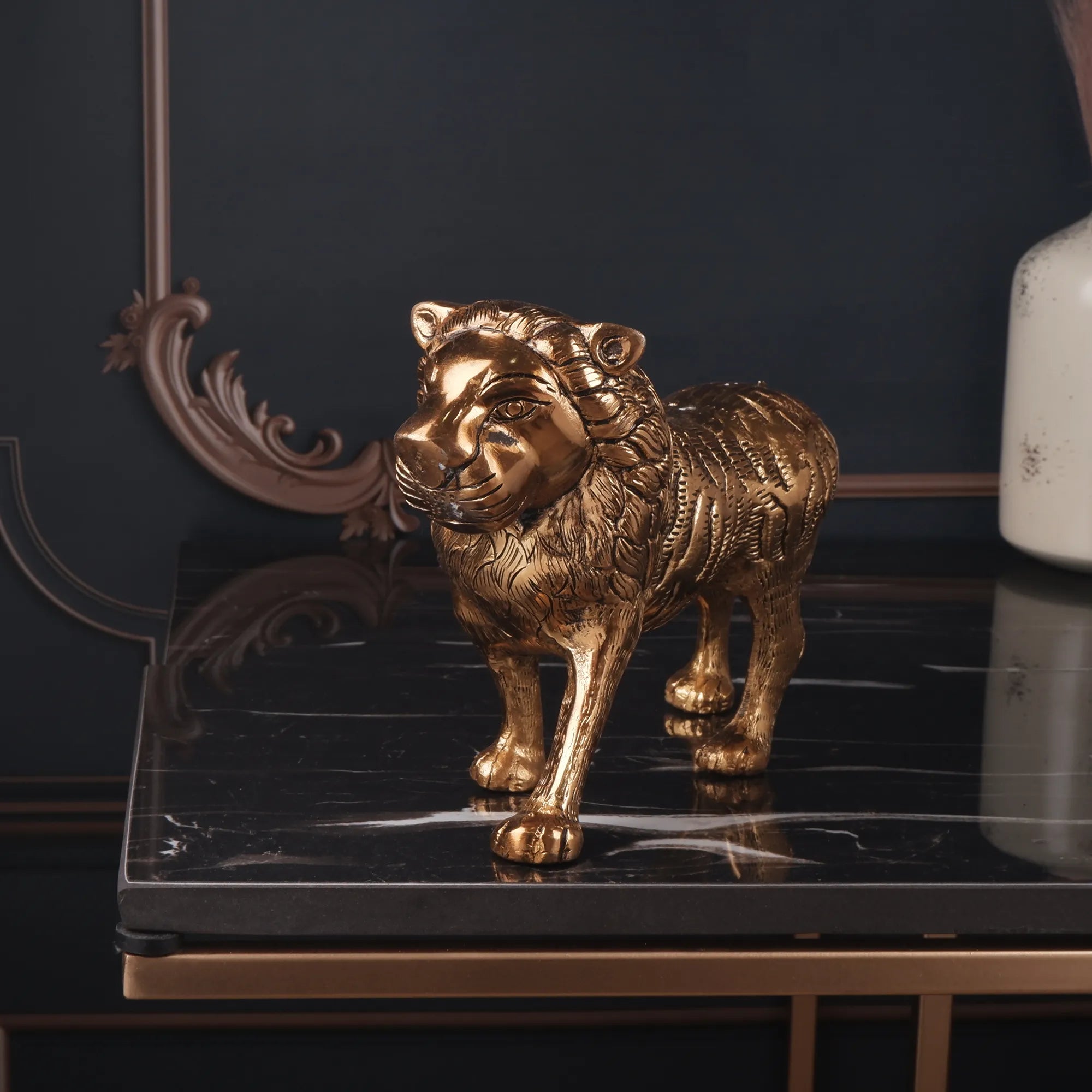 German silver Golden Lion (6.2 Inch)