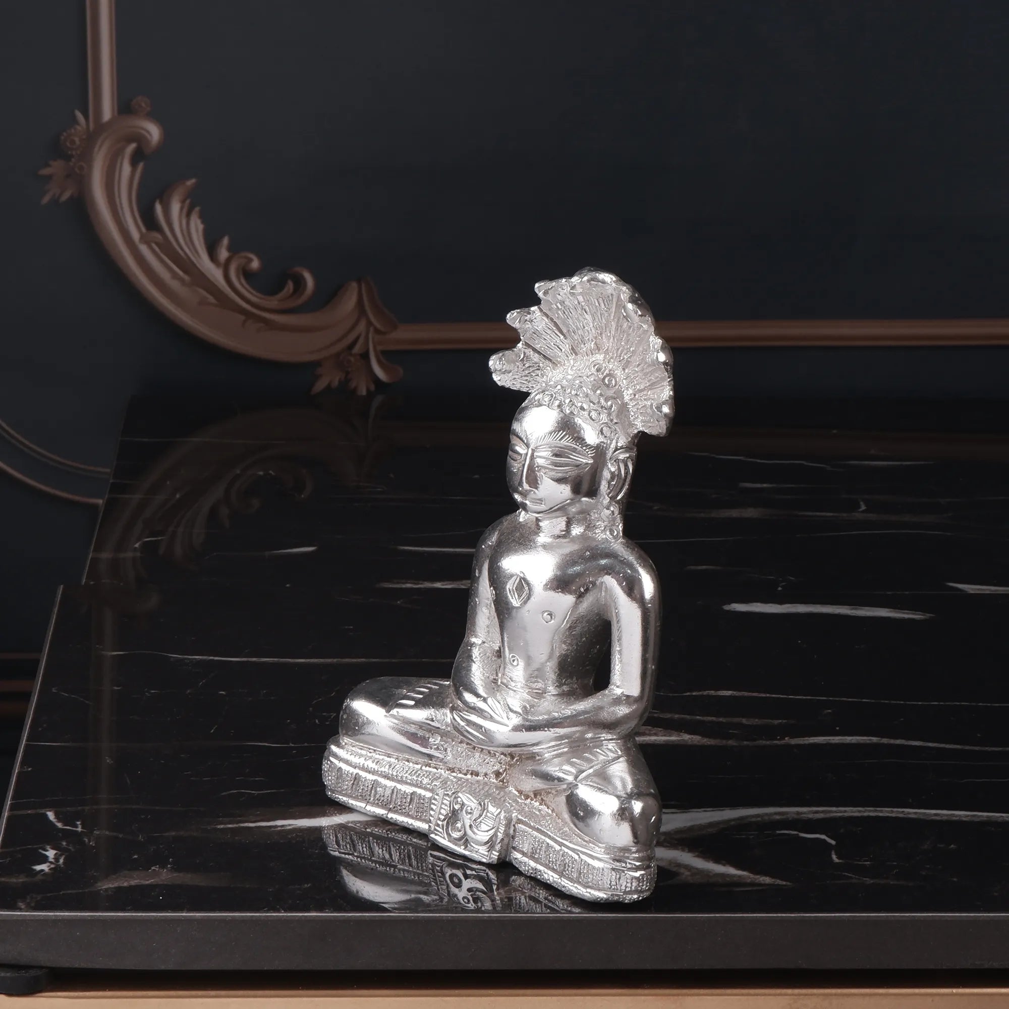 White Metal Parasnath Idol (5.9 Inch)