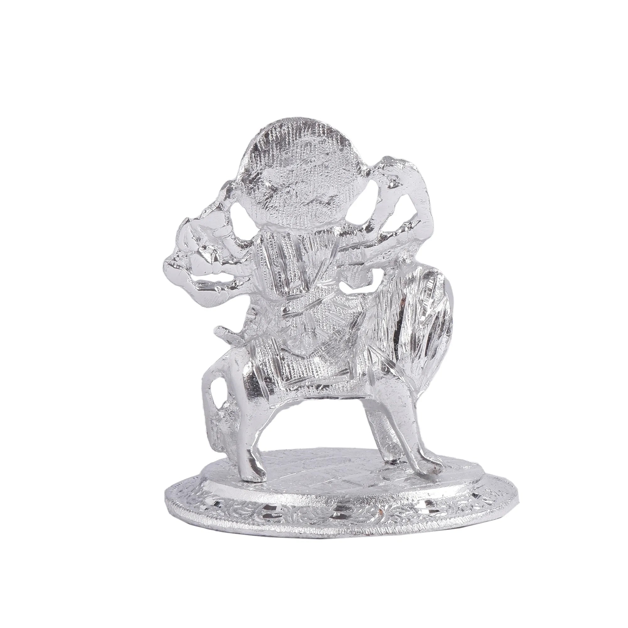 White Metal Mata Durga Idol (5.9 Inch)