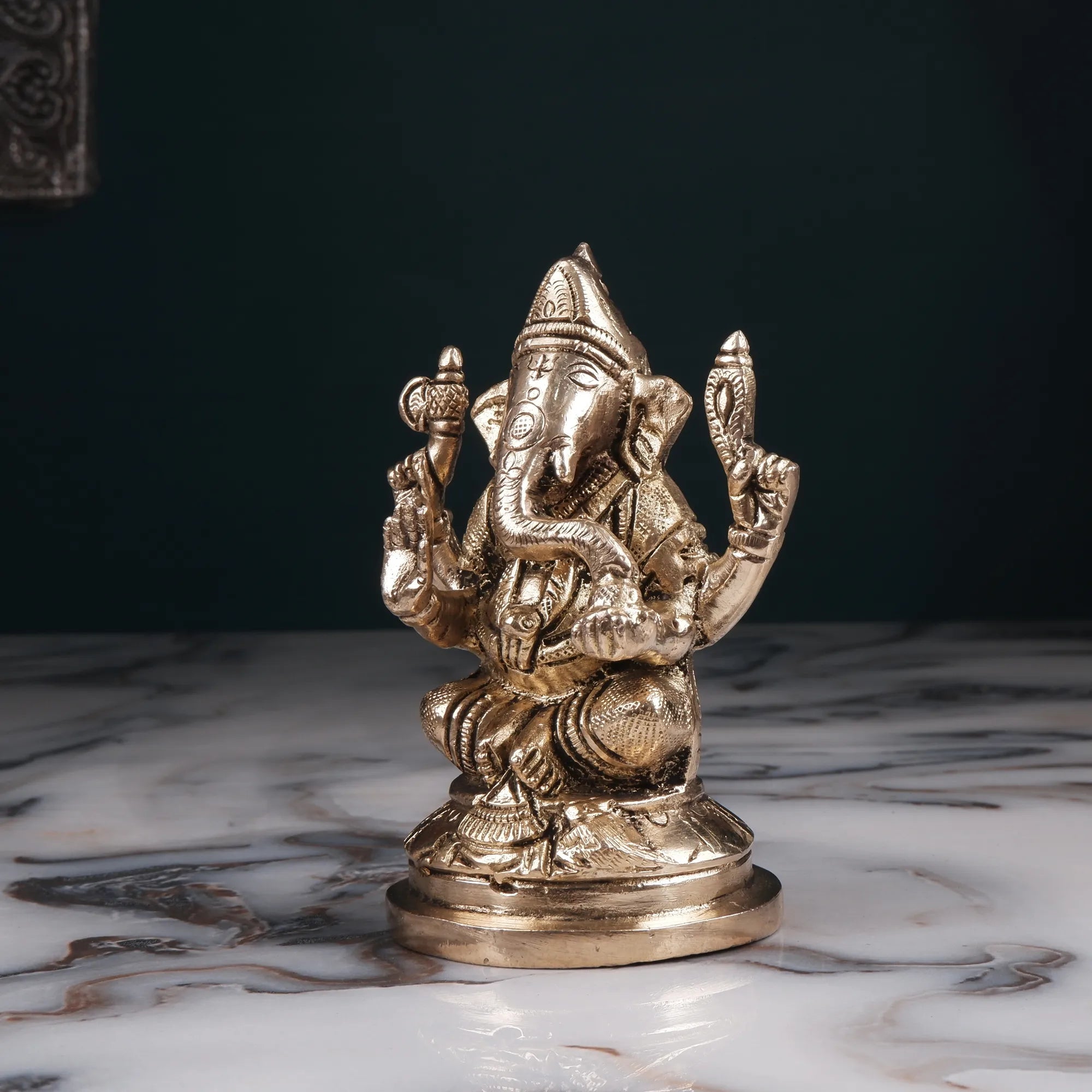 Brass Ganesh Idol (4.3 Inch)