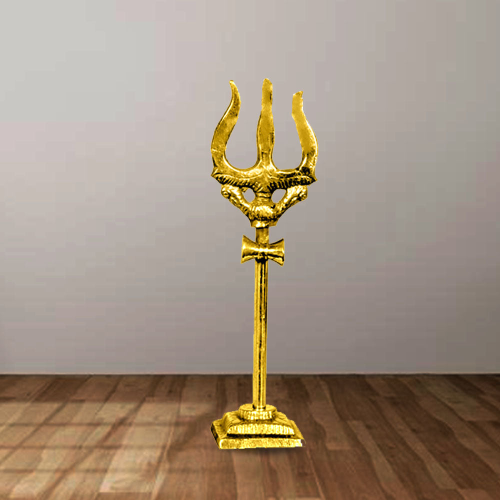 Trishul | Brass | Yellow Colour (14.9 Inch)