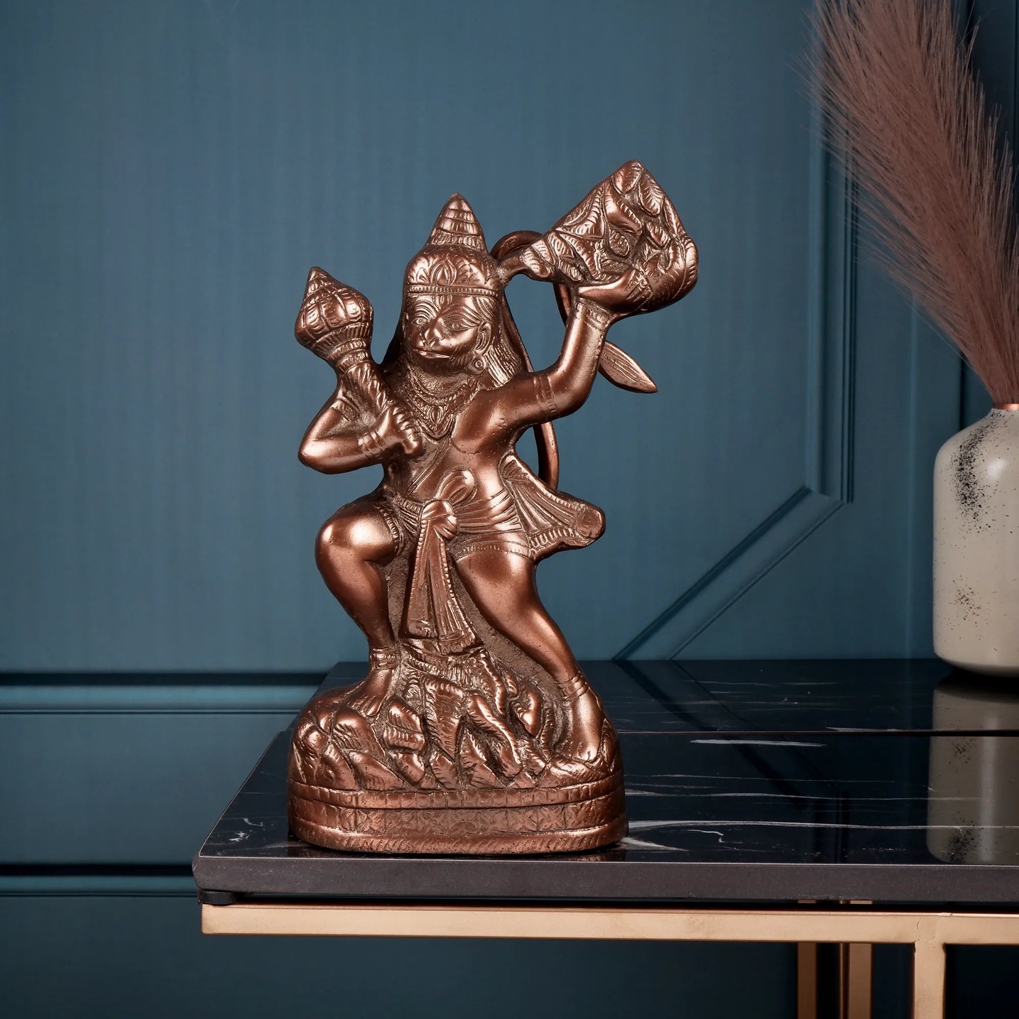 Gun Metal Hanuman Ji Idol (10.6 Inch)