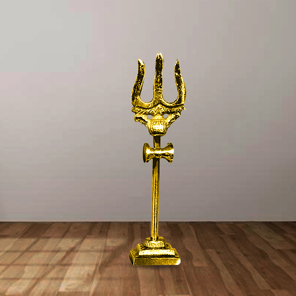 Trishul | Brass | Yellow Colour (12.2 Inch)