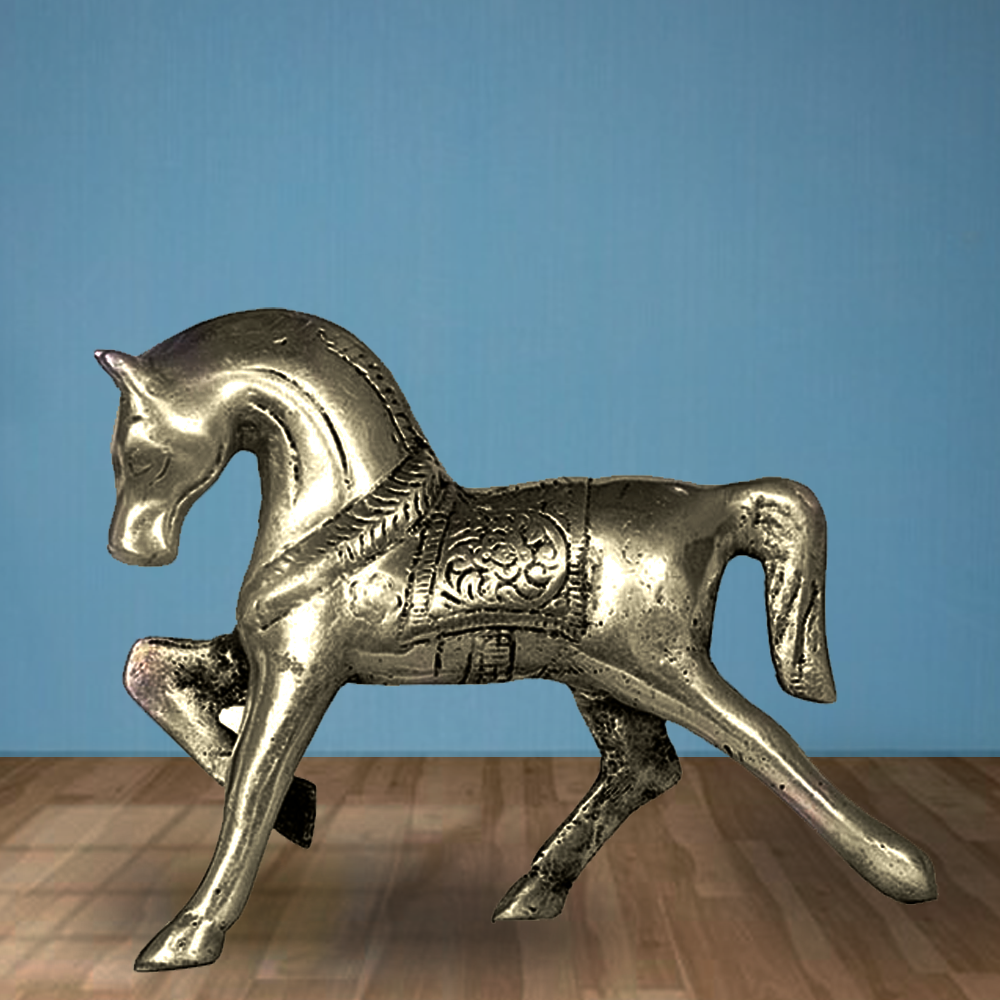 Ashtdhatu Horse Light Silver Colour (5.1 Inch)