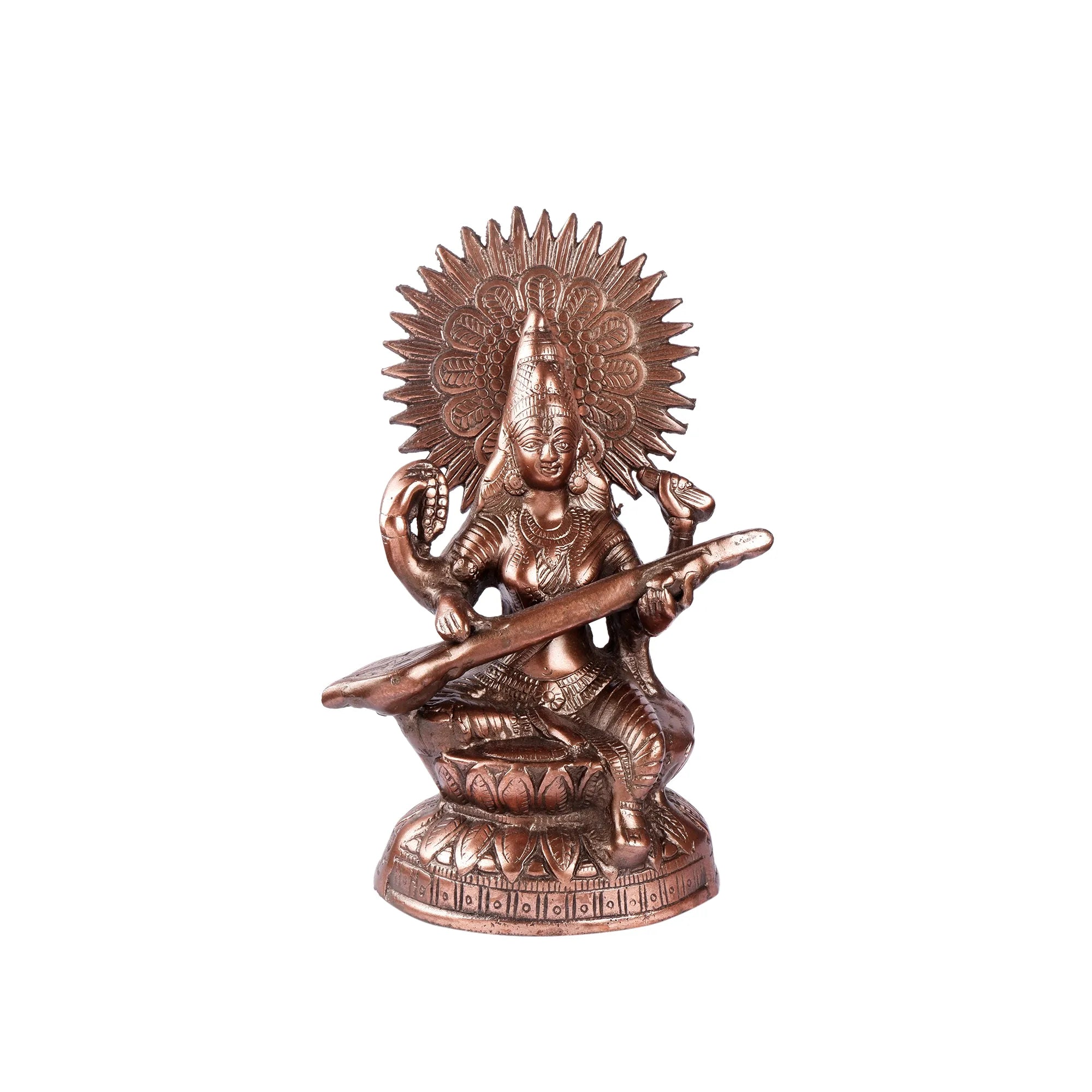 Gun Metal Saraswati ji Idol (11.8 Inch)