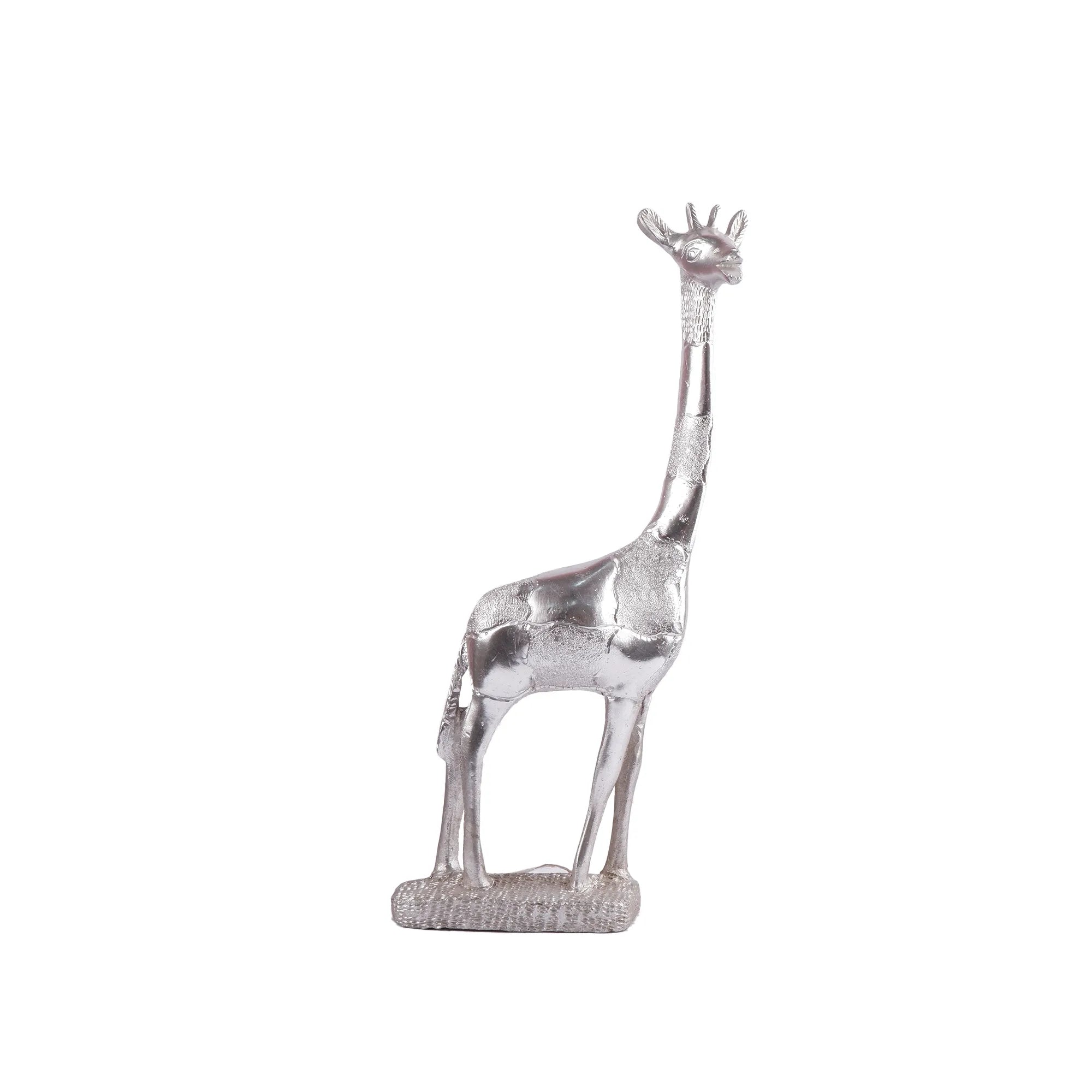 White Metal Giraffe (12.5 Inch)