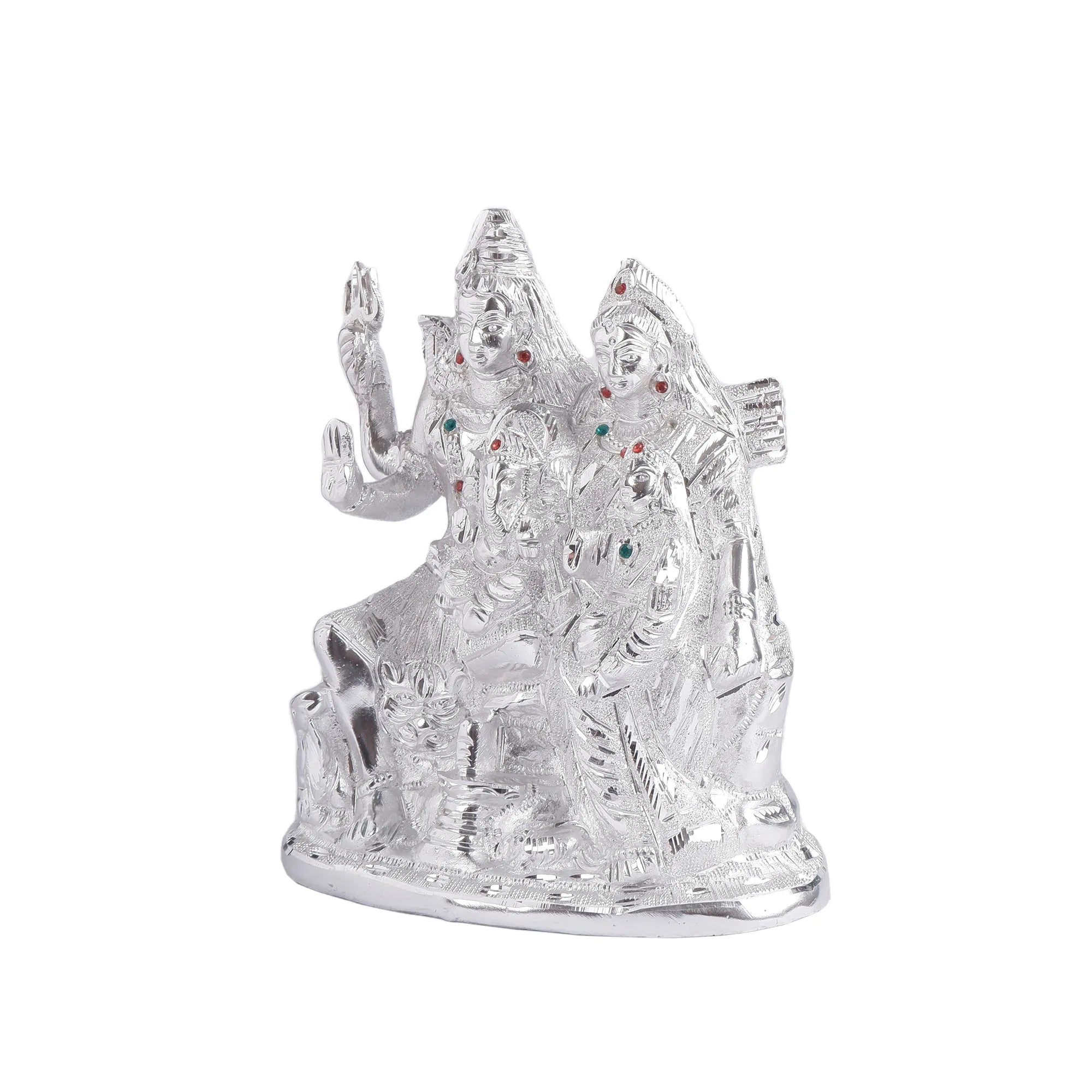 White Metal Shiv Pariwar Idol (9 Inch)