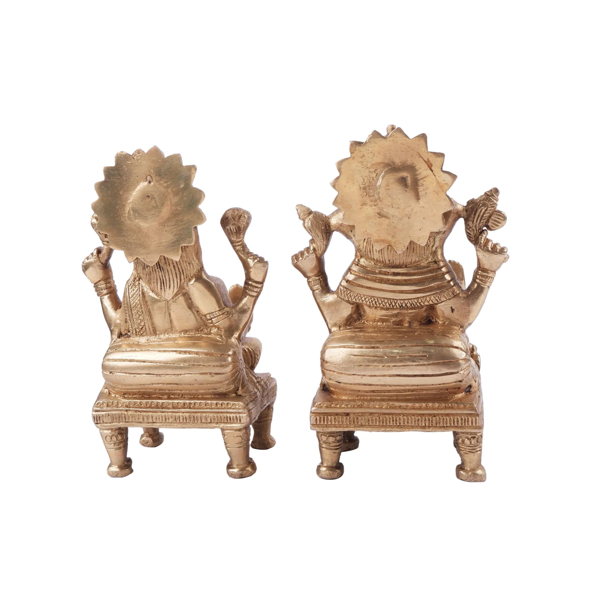 Brass Lakshmi Ganesh Set Idol (6.2 Inch)