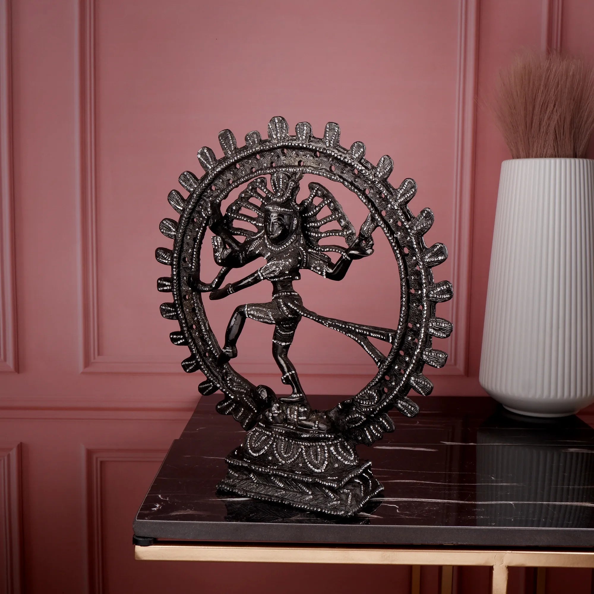 White Metal Natraj Idol (12.5 Inch)