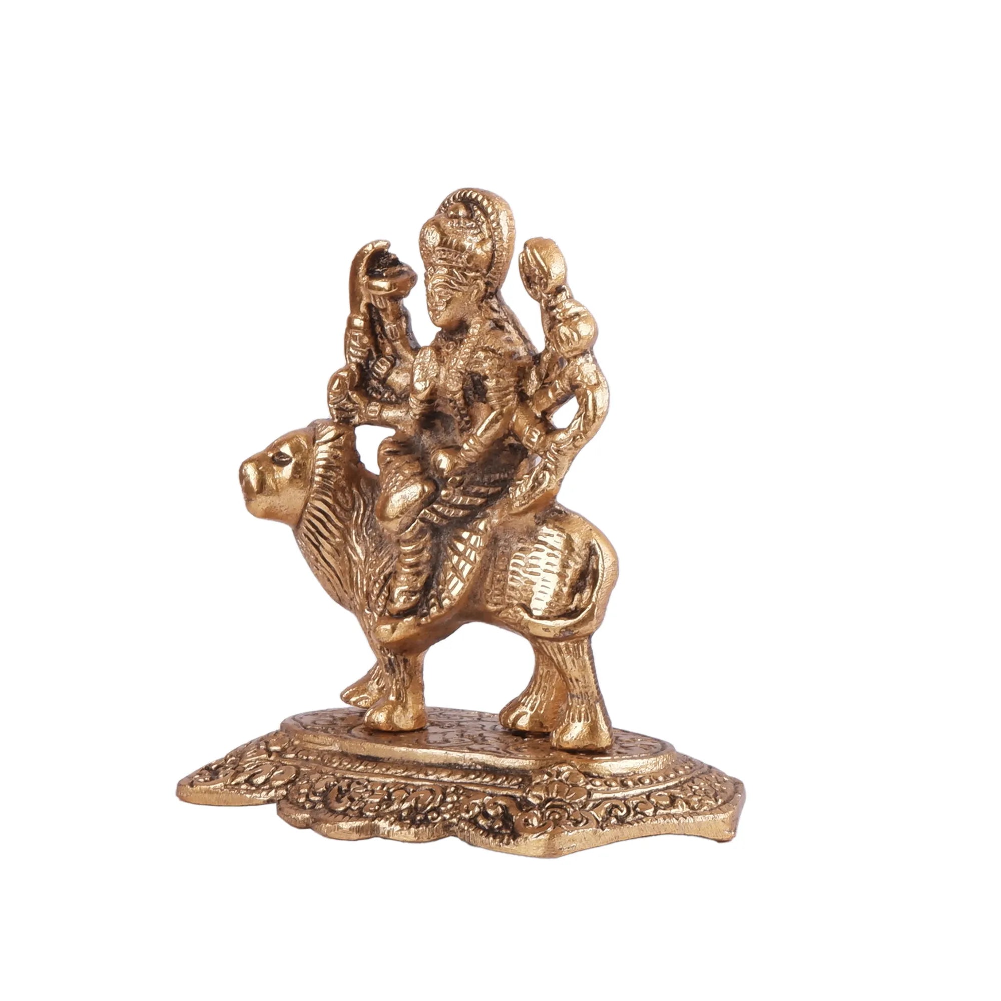 Durga Ji Idol Golden Colour (5.5 Inch)