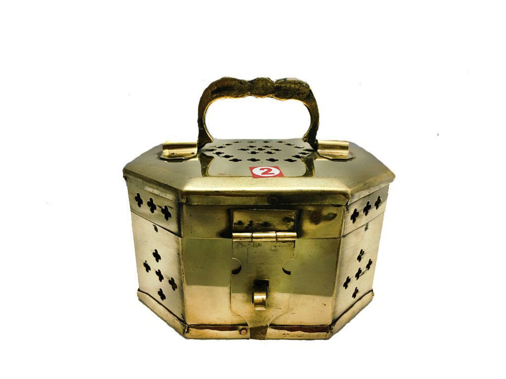 Brass Poojan Box (4.7 Inch)