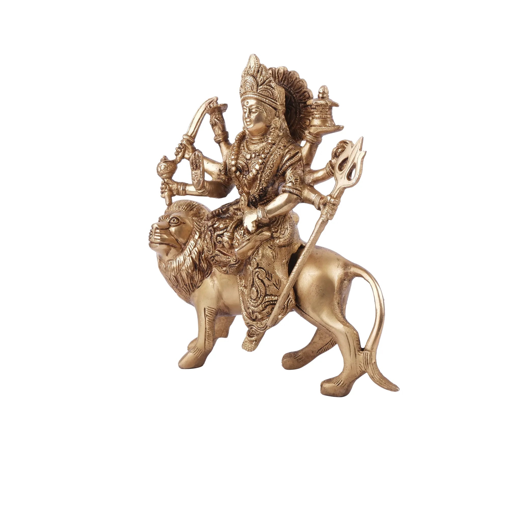 Brass Durga Idol (9.8 Inch)