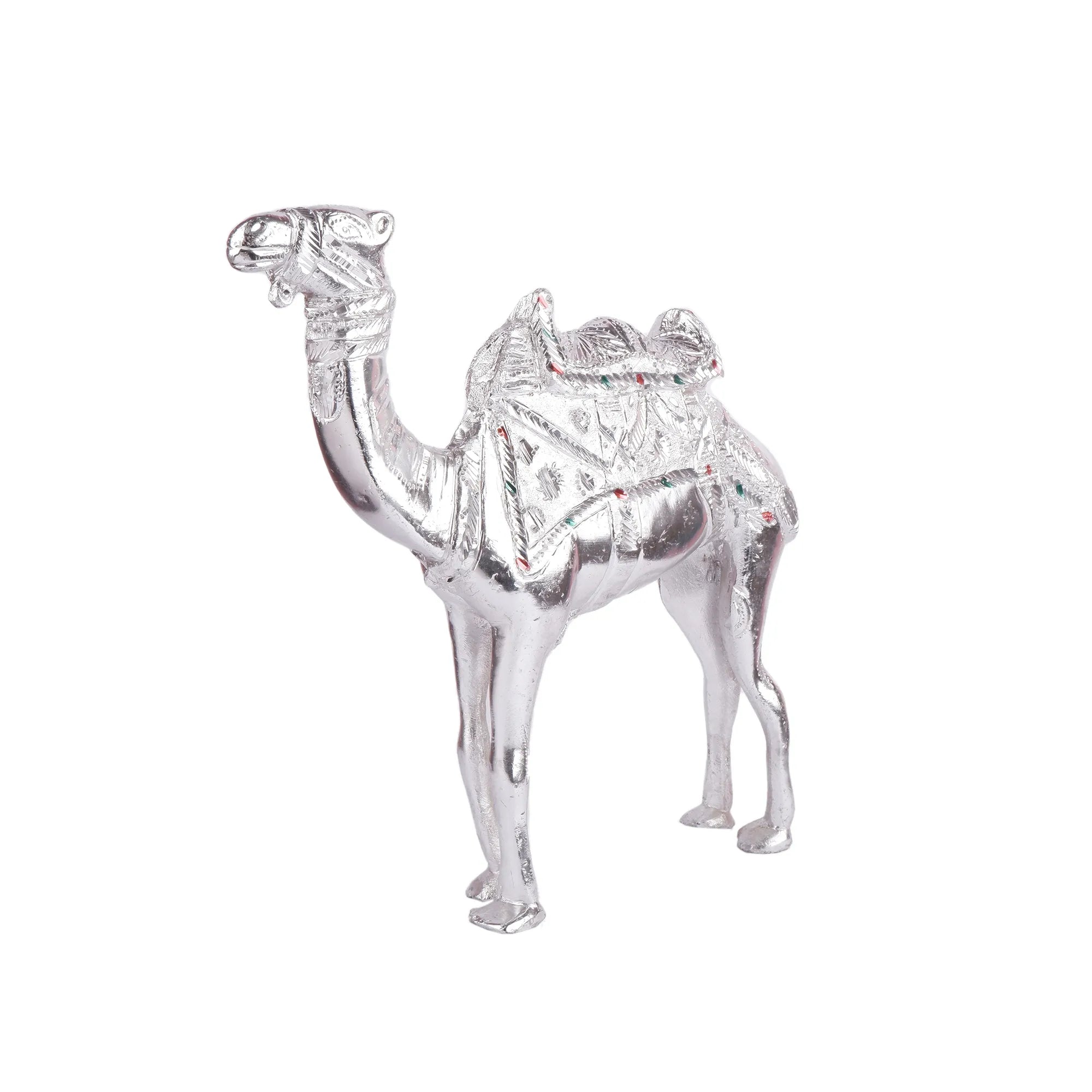 White Metal Camel Set (11.8 Inch)