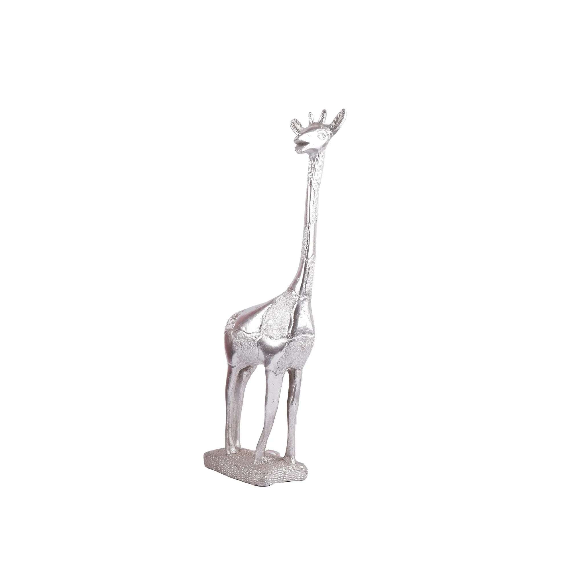 White Metal Giraffe (12.5 Inch)