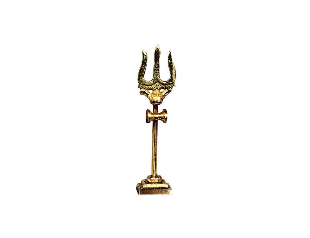 Trishul | Brass | Yellow Colour (12.2 Inch)