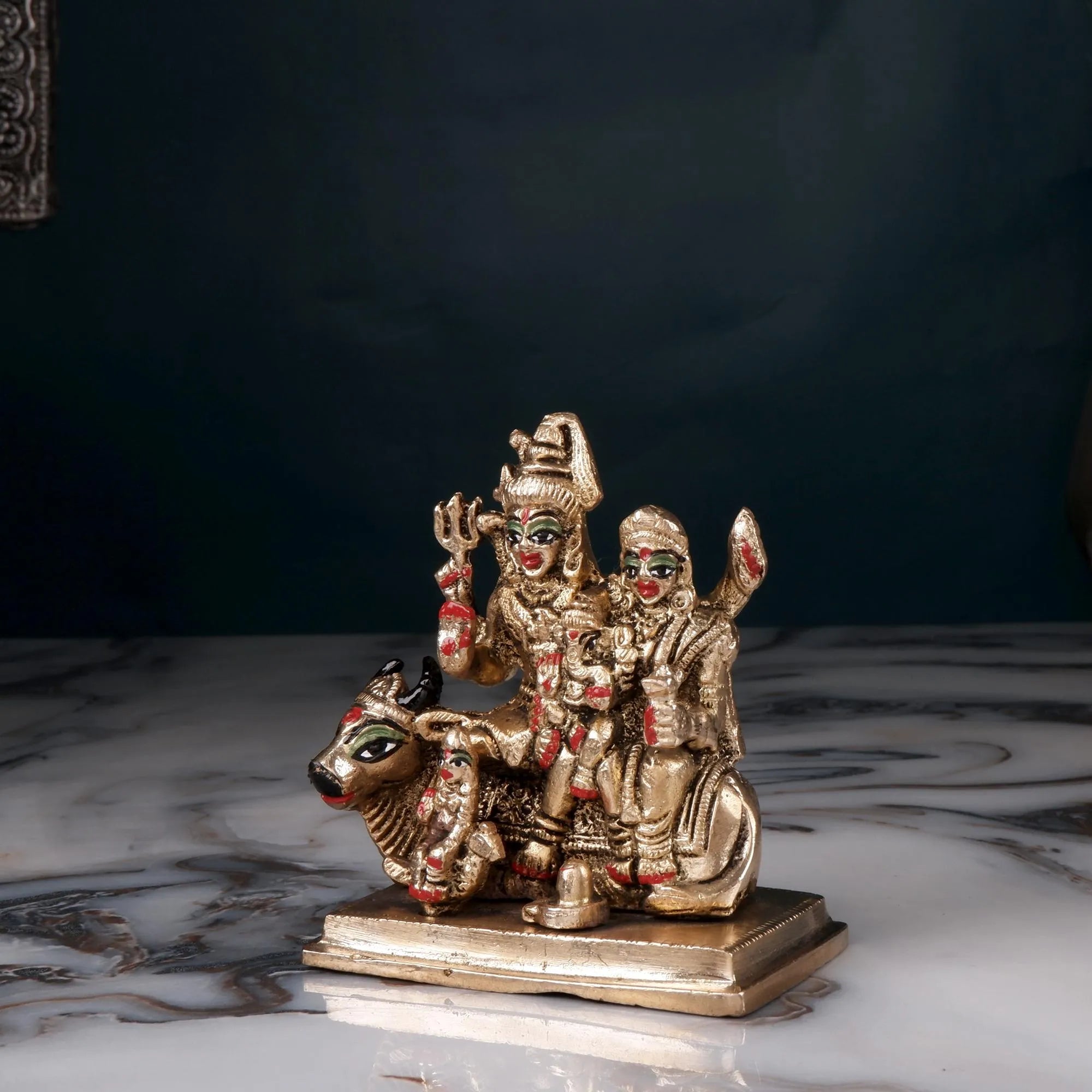 Brass Shiv Pariwar Idol(4.3 Inch)