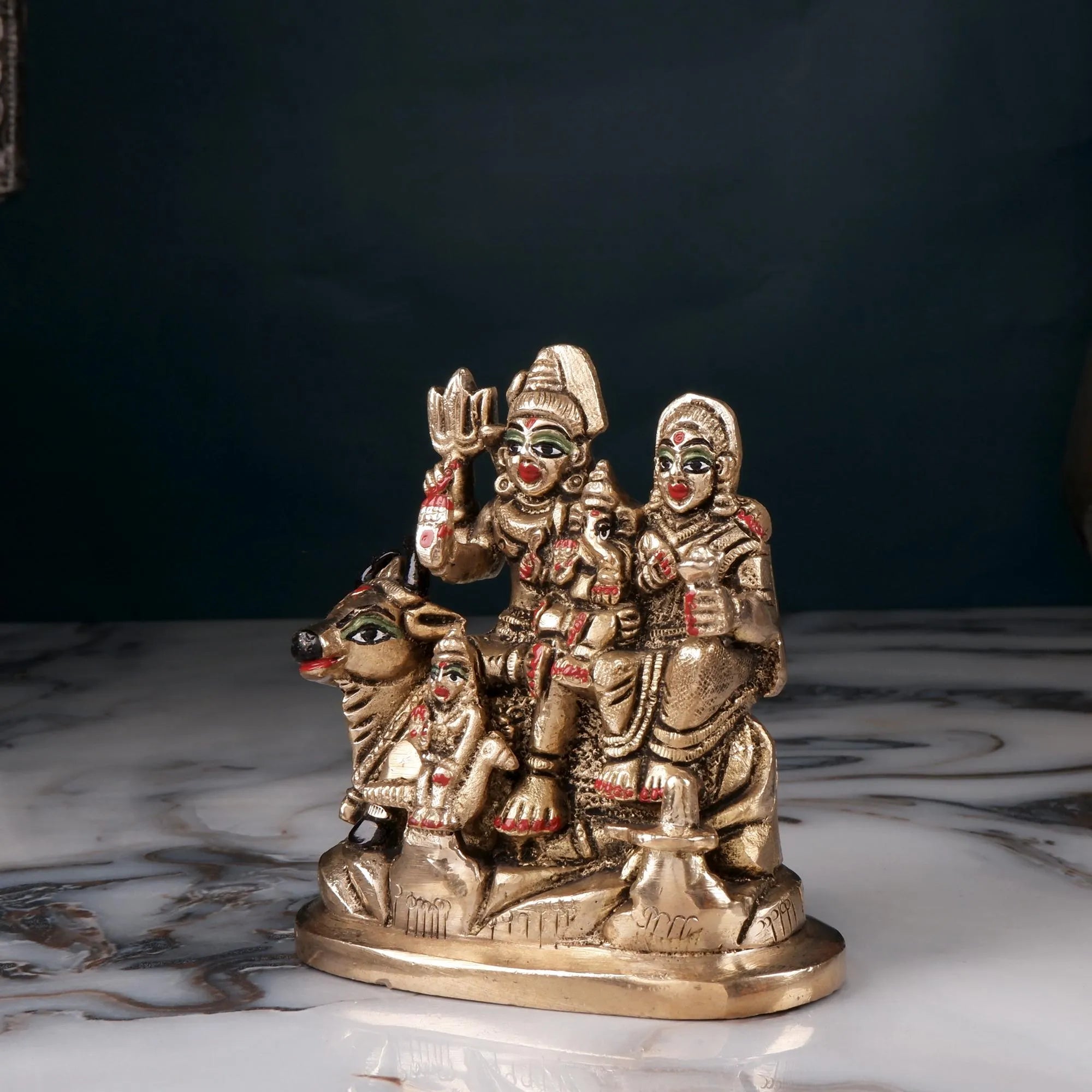 Brass Shiv Pariwar Idol(4.3 Inch)