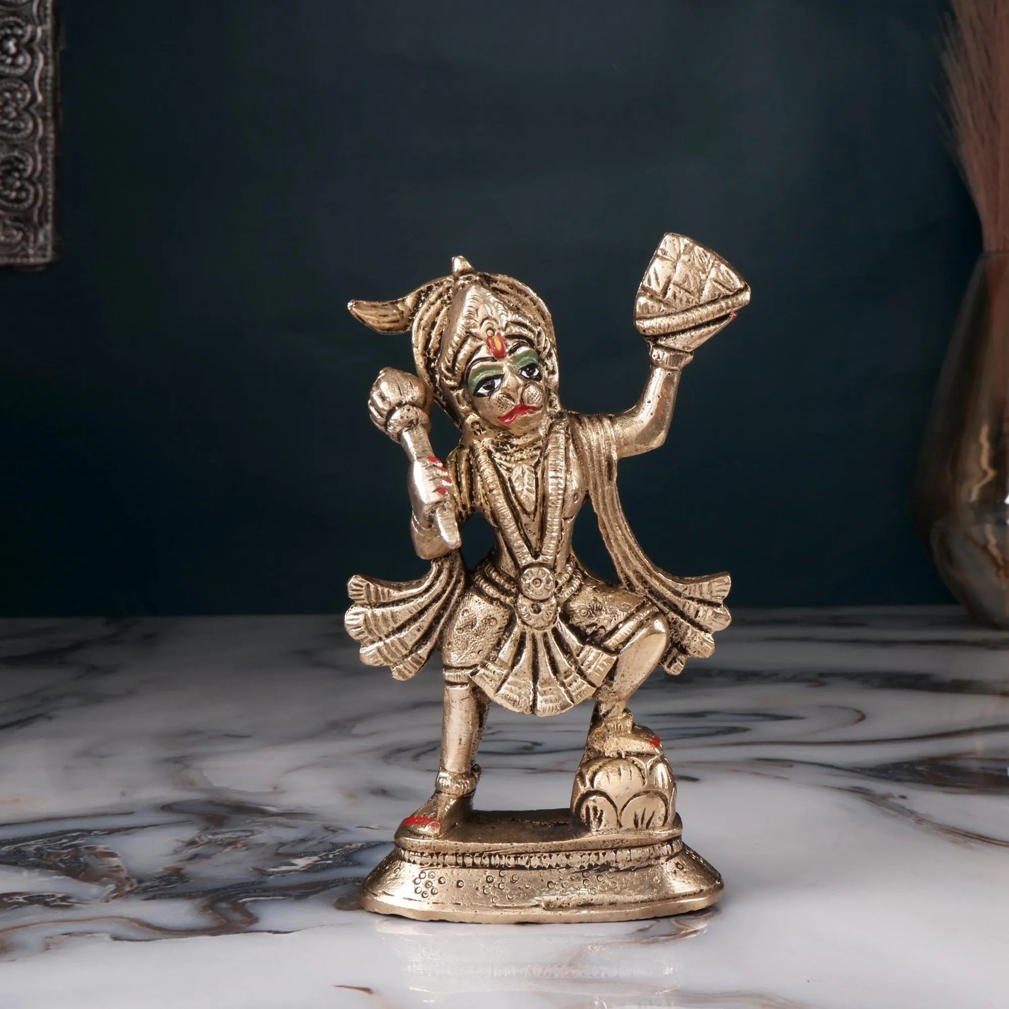 Brass Hanuman Idol (5.5 Inch)