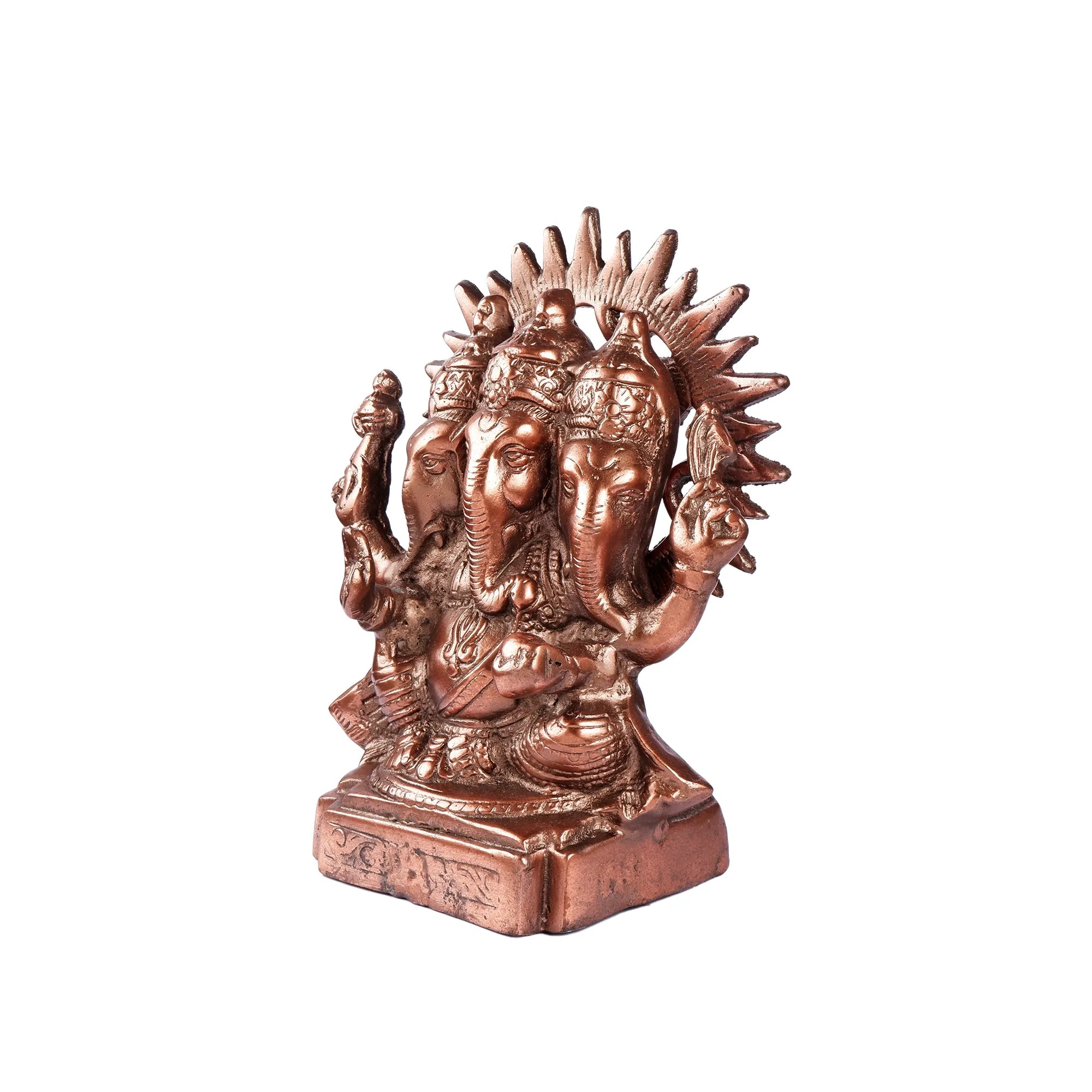 Gun Metal Ganesh Teen Mukhi (9.4 Inch)