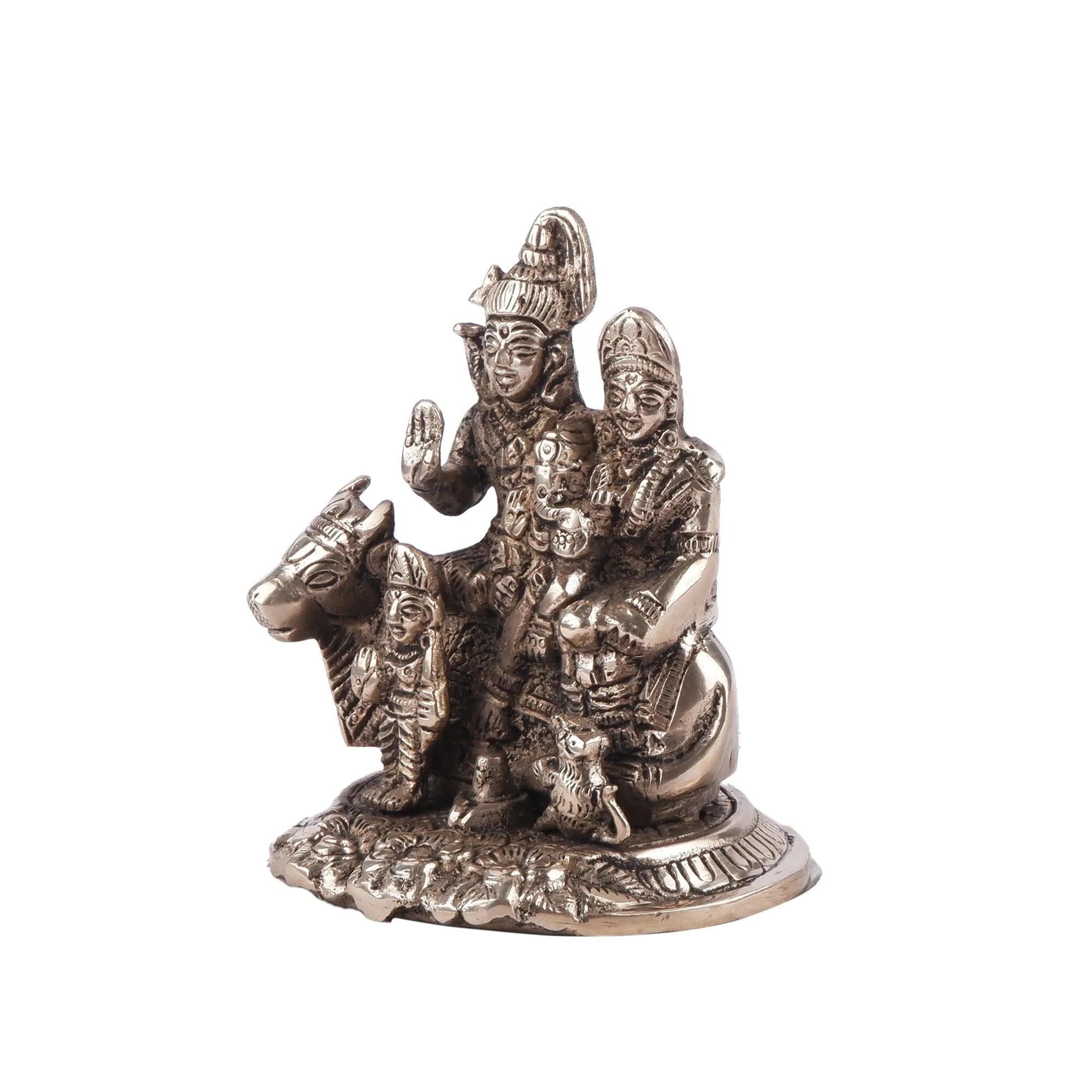 Brass Shiv Pariwar Idol (4.3 Inch)