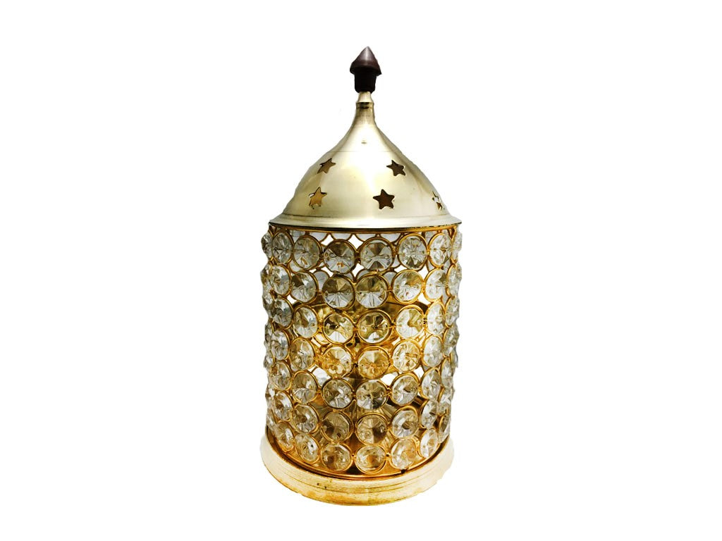 Crystal Brass Diya No. 5 (9.4 Inch)