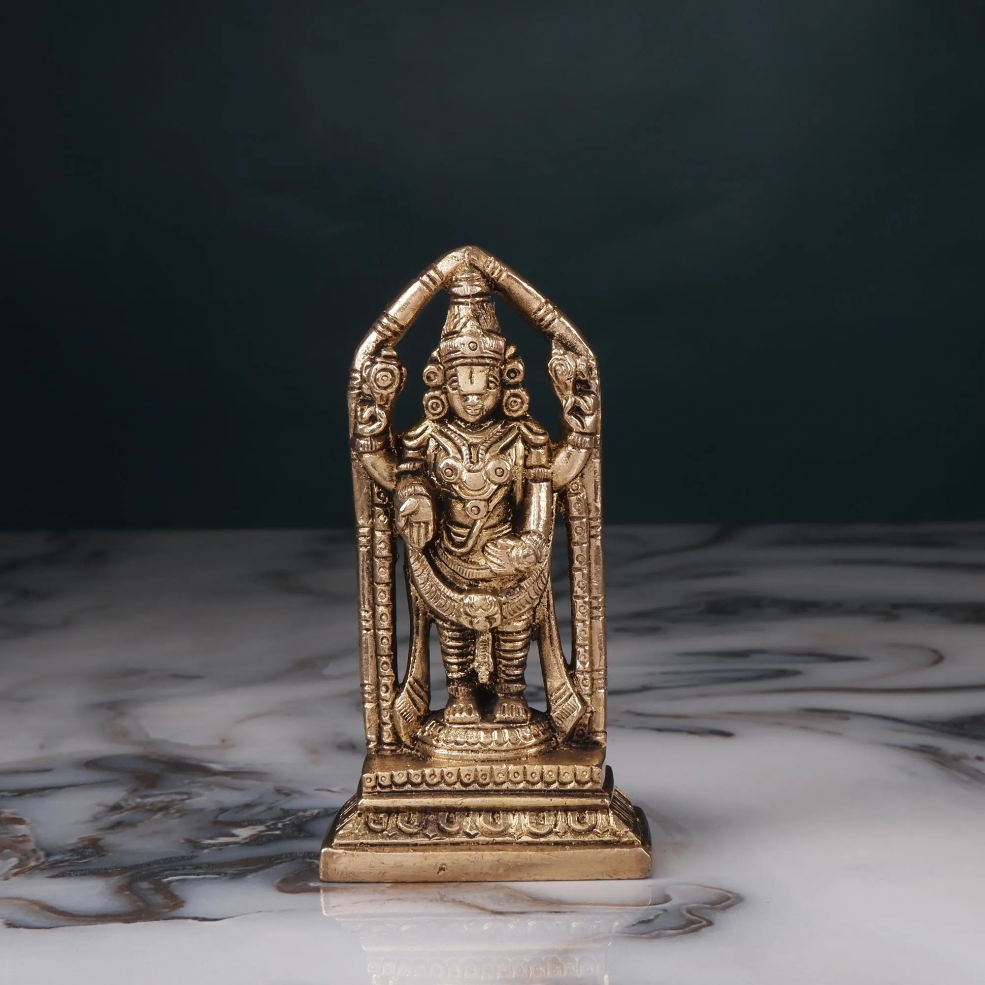 Brass Tirupati Balaji Idol(4.3 Inch)