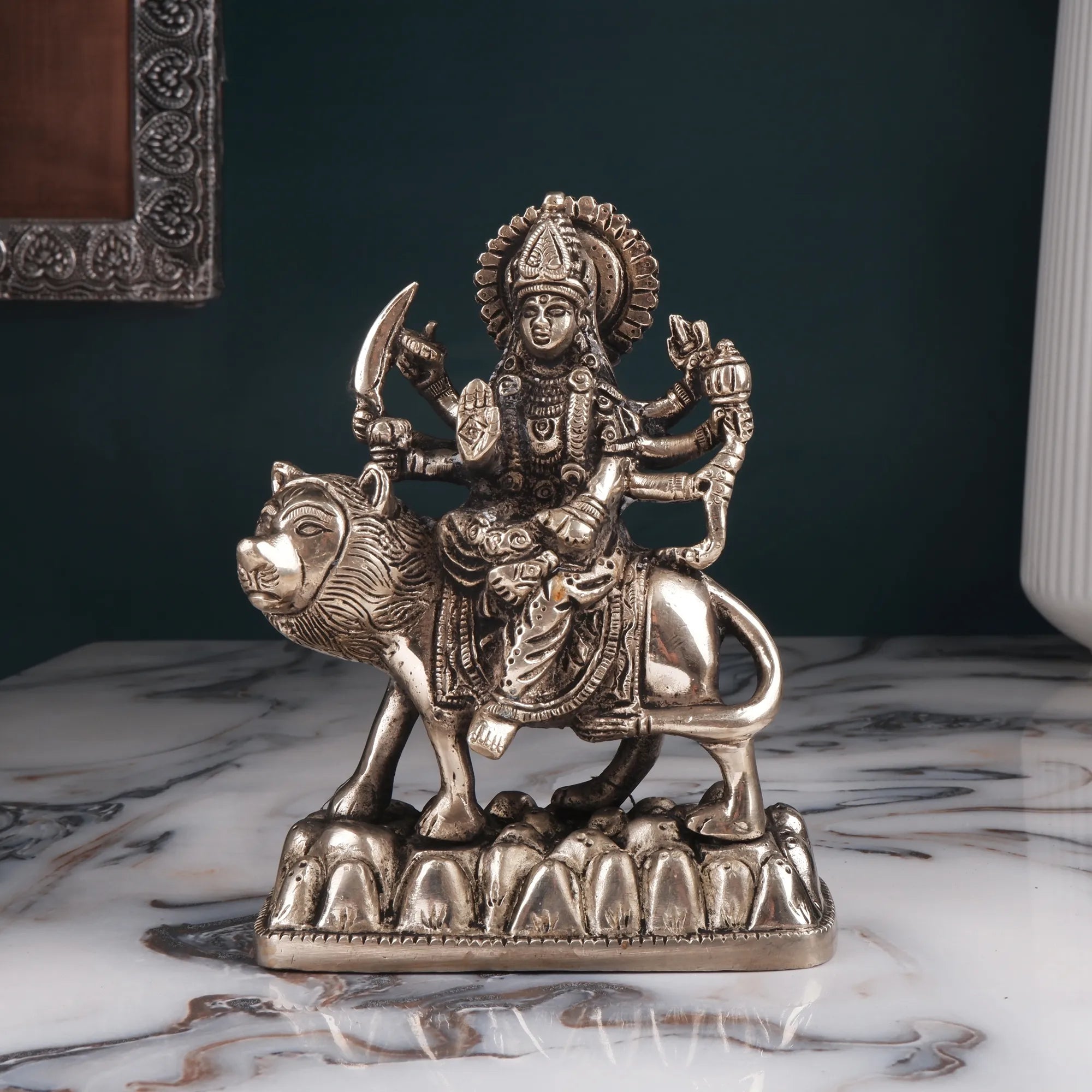 Brass Durga Idol (6.6 Inch)