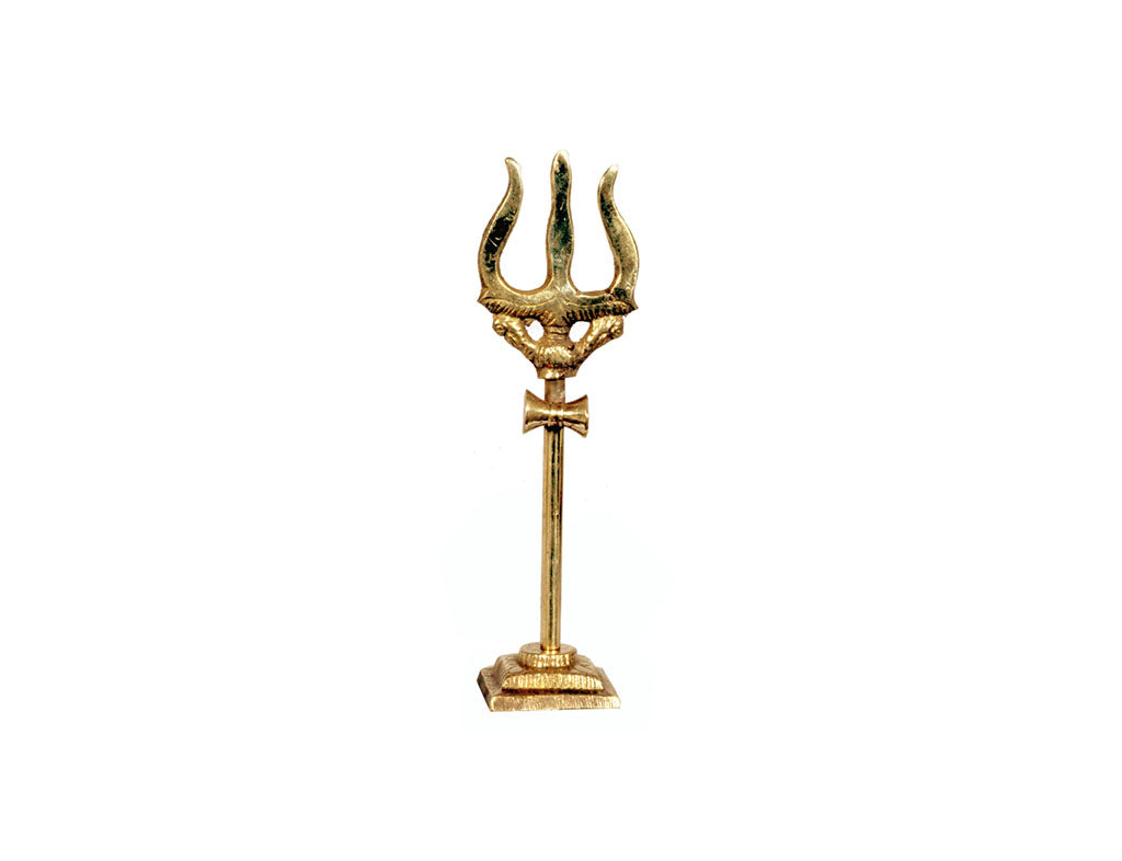 Trishul | Brass | Yellow Colour (14.9 Inch)