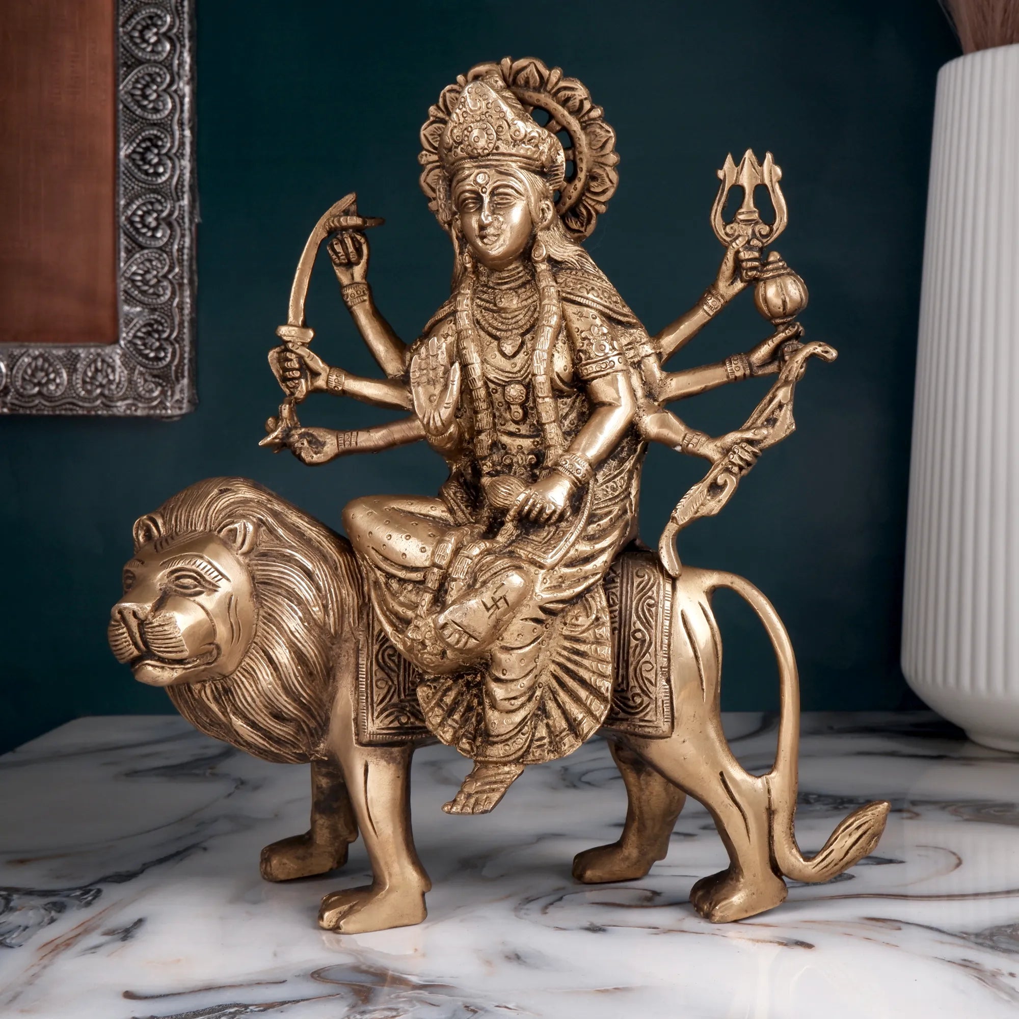 Brass Durga Idol (10.6 Inch)