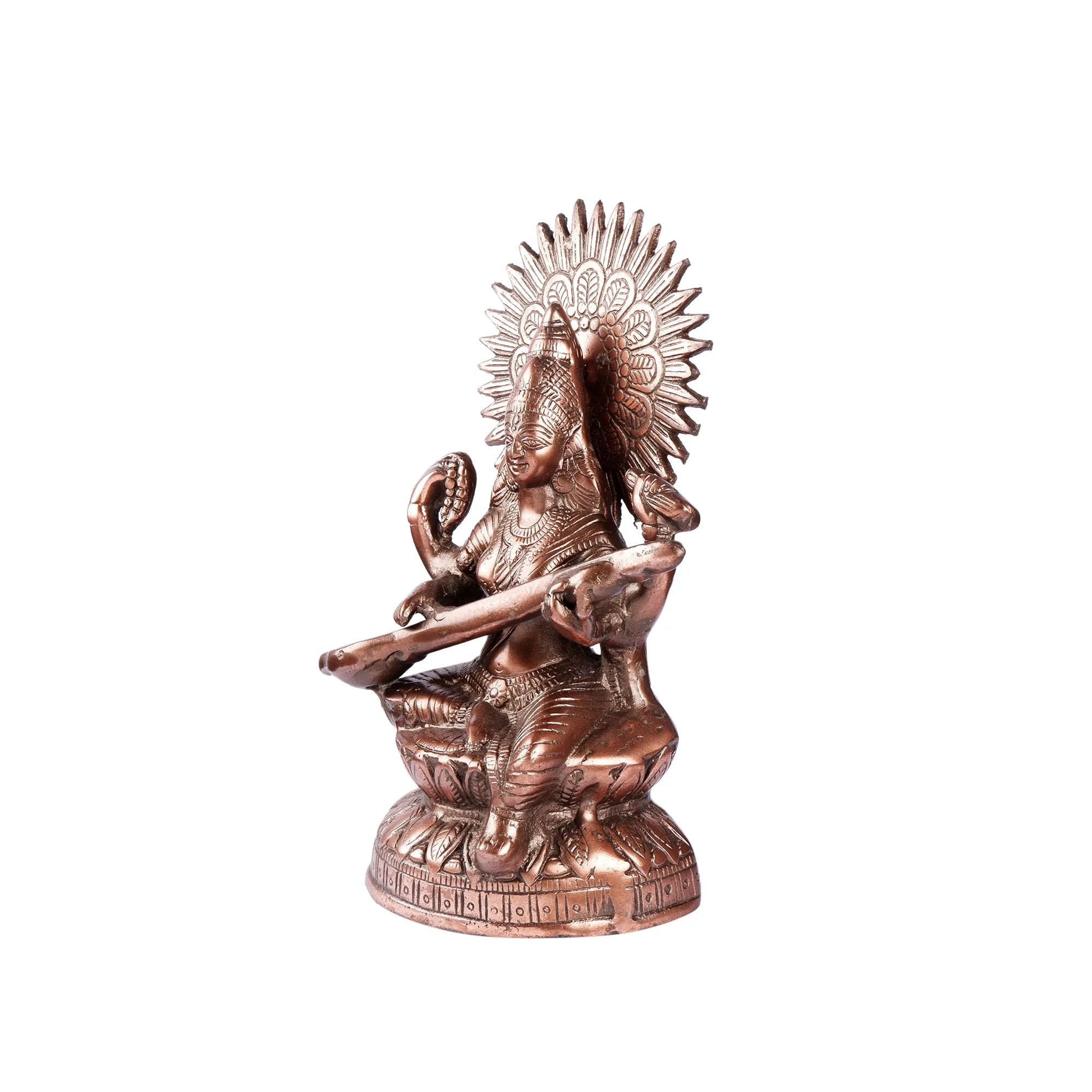 Gun Metal Saraswati ji Idol (11.8 Inch)