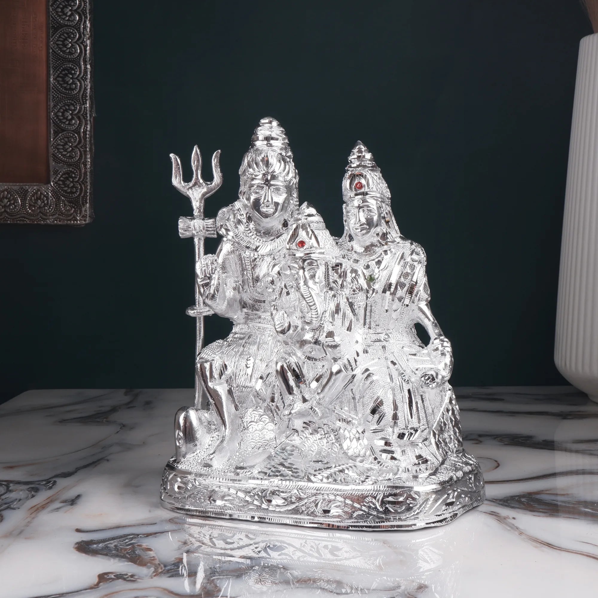 White Metal Shiv Pariwar Idol (9 Inch)