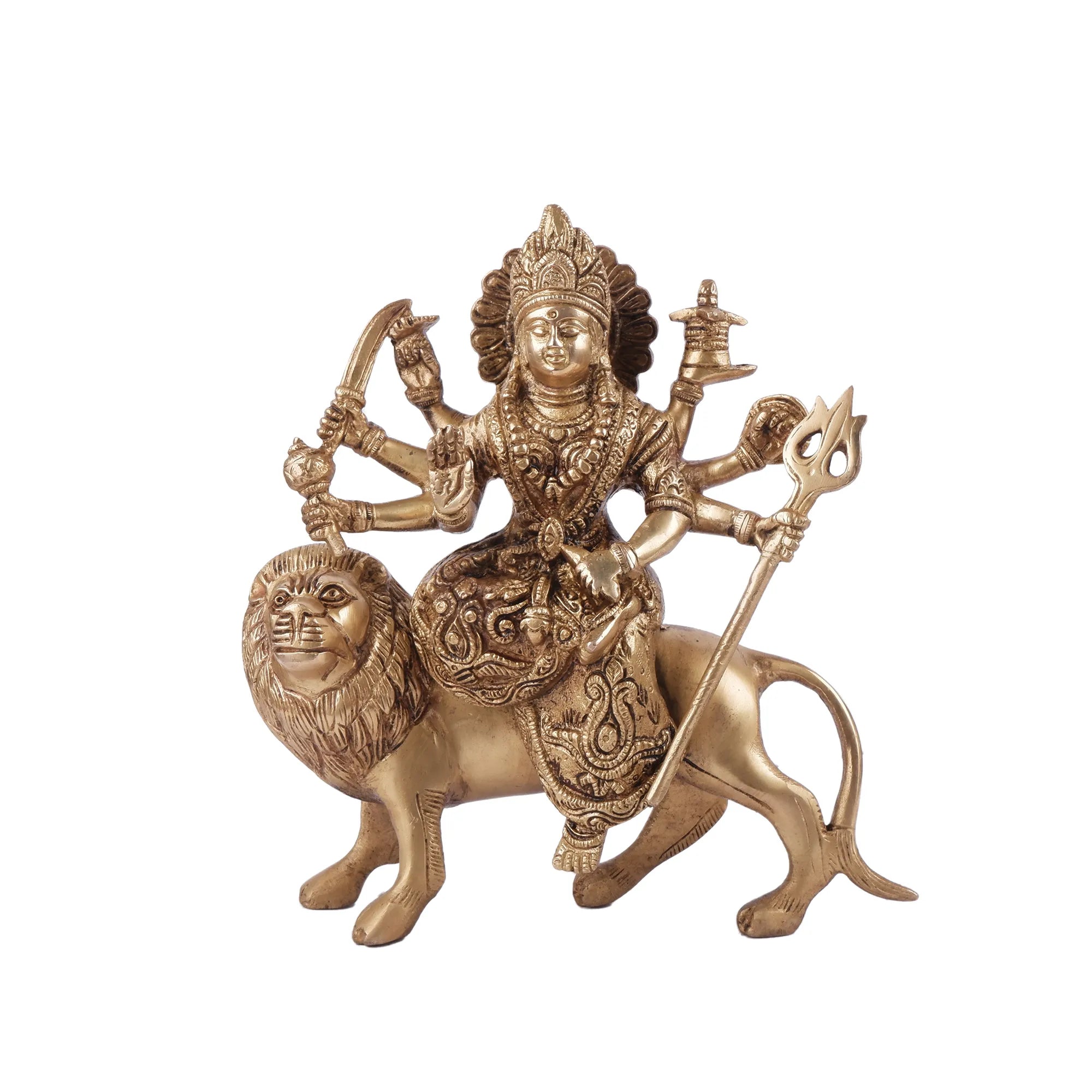 Brass Durga Idol (9.8 Inch)