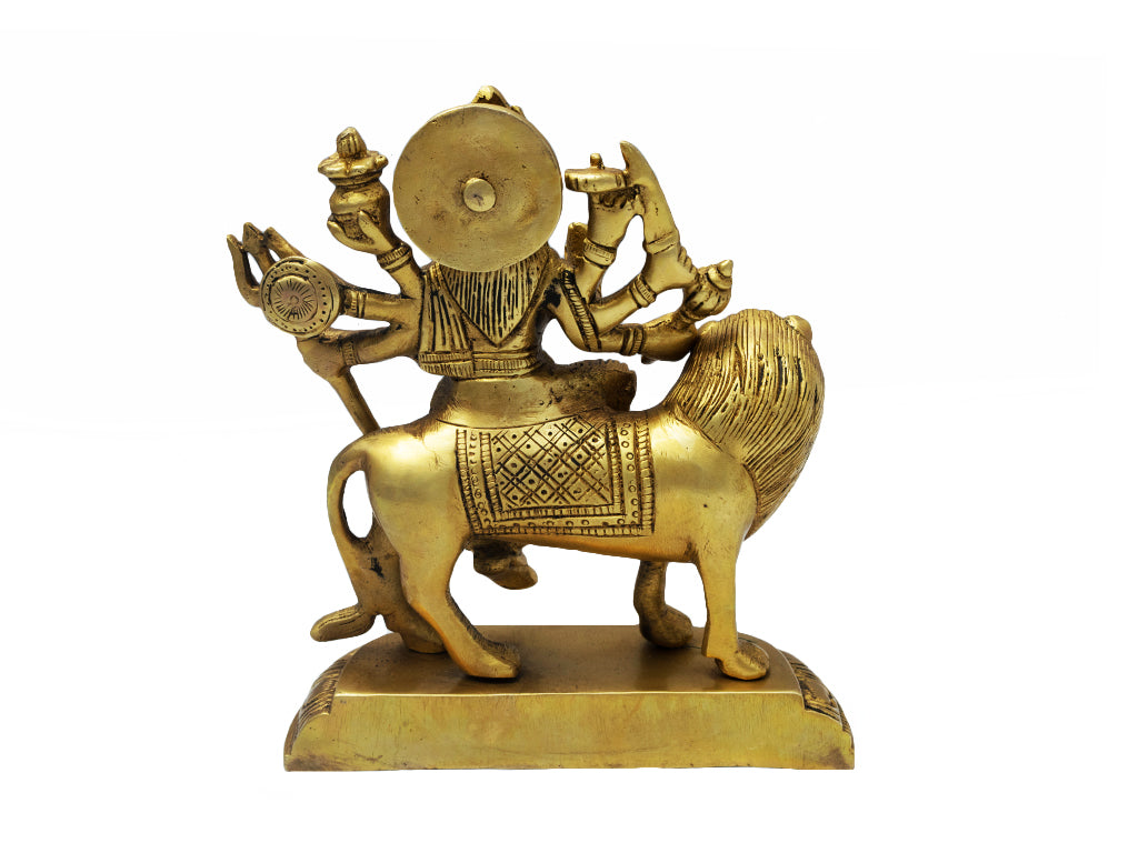 Brass Goddess Durga God Idol (7.4 Inch)