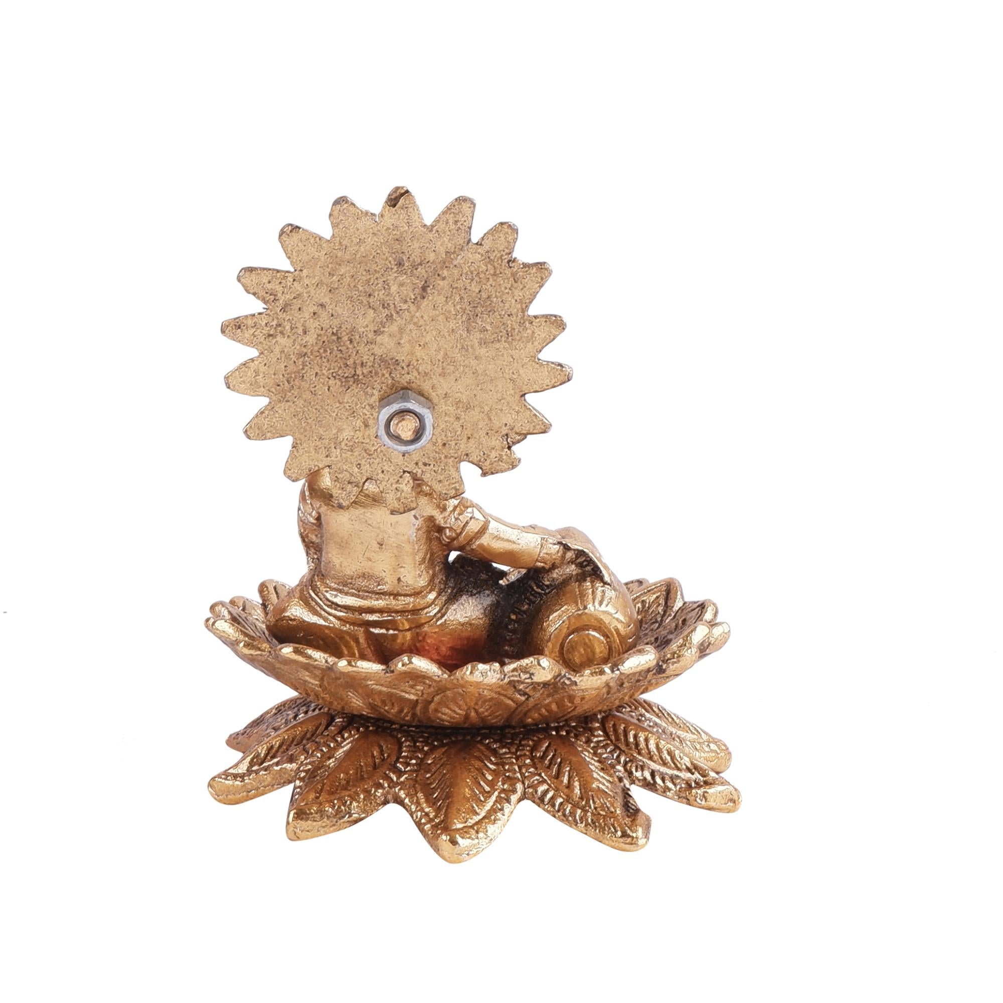 Golden Colour Laddu Gopal (3.9 Inch)