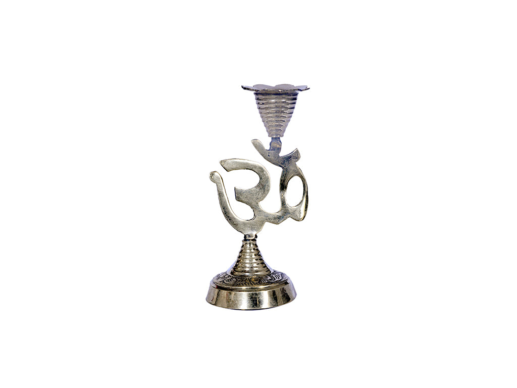 Brass Om Candle Stand (5.1 Inch)