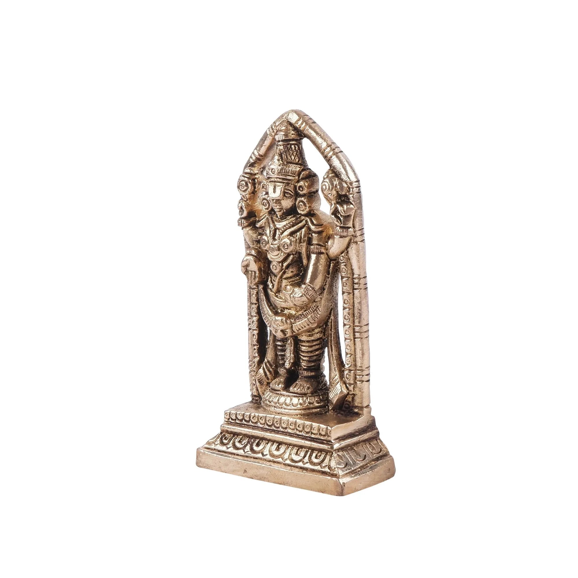 Brass Tirupati Balaji Idol(4.3 Inch)