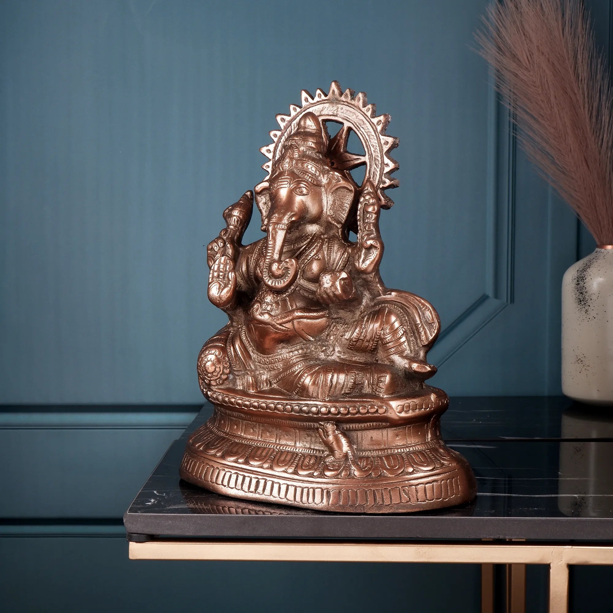 Gun Metal Ganesh ji Idol (11.8 Inch)