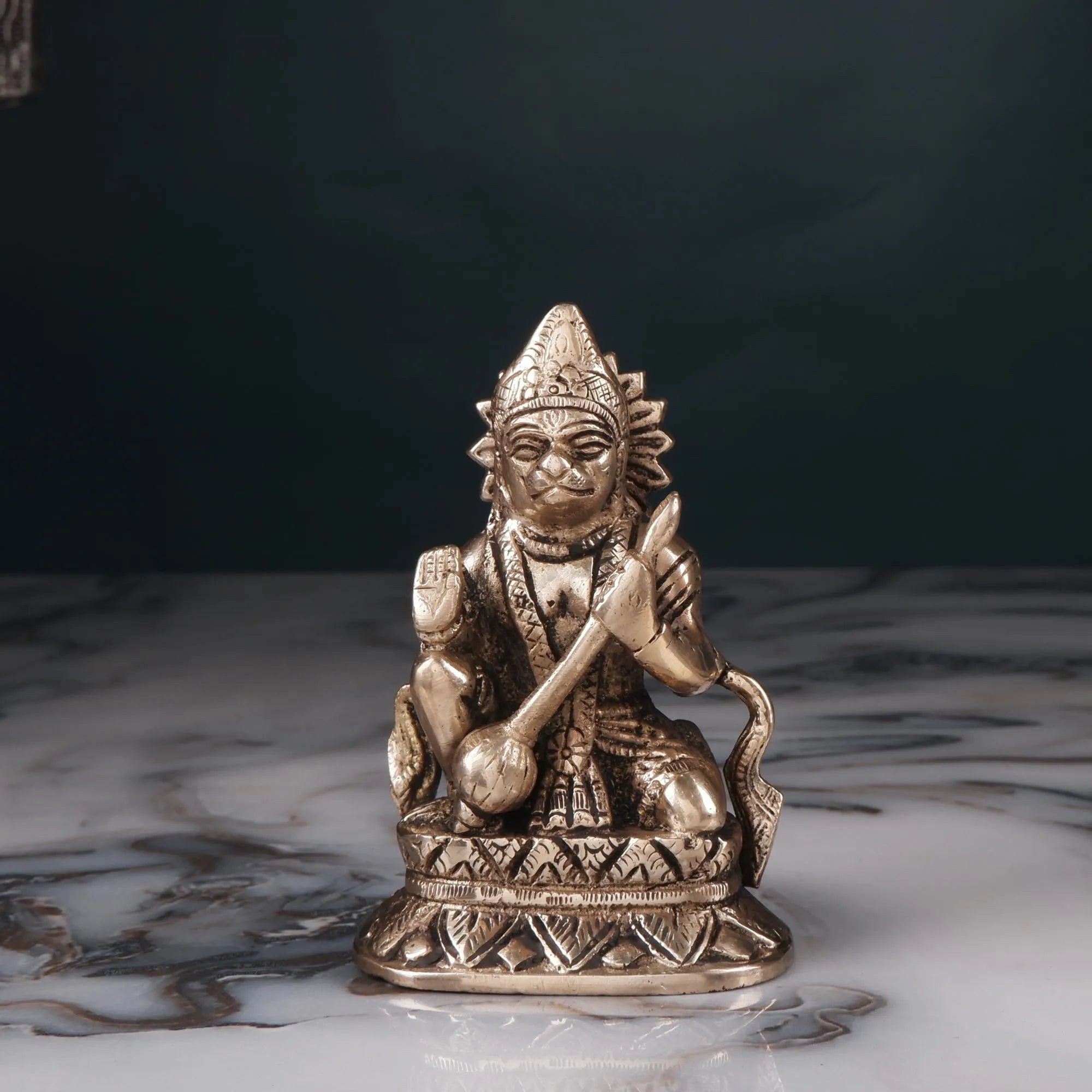 Brass Hanuman Idol(3.9 Inch)