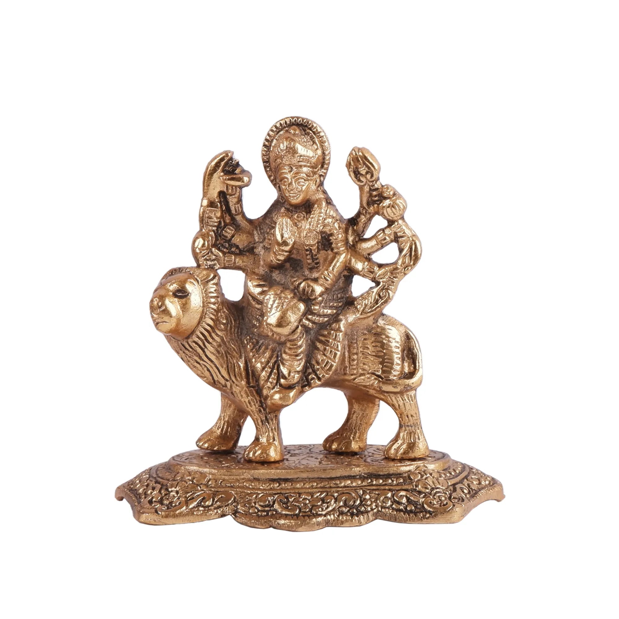 Durga Ji Idol Golden Colour (5.5 Inch)