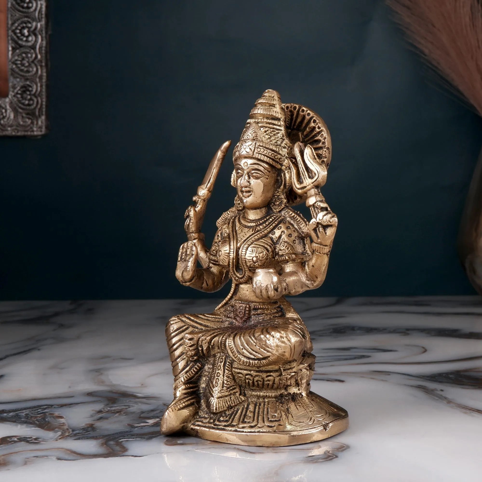 Brass Maa Santoshi Idol (5.9 Inch)