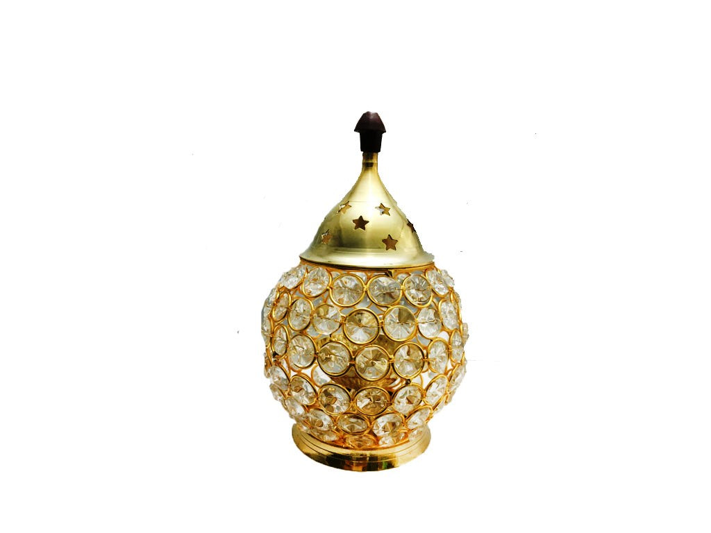 Crystal Brass Diya Matki 3 No. (8.2 Inch)