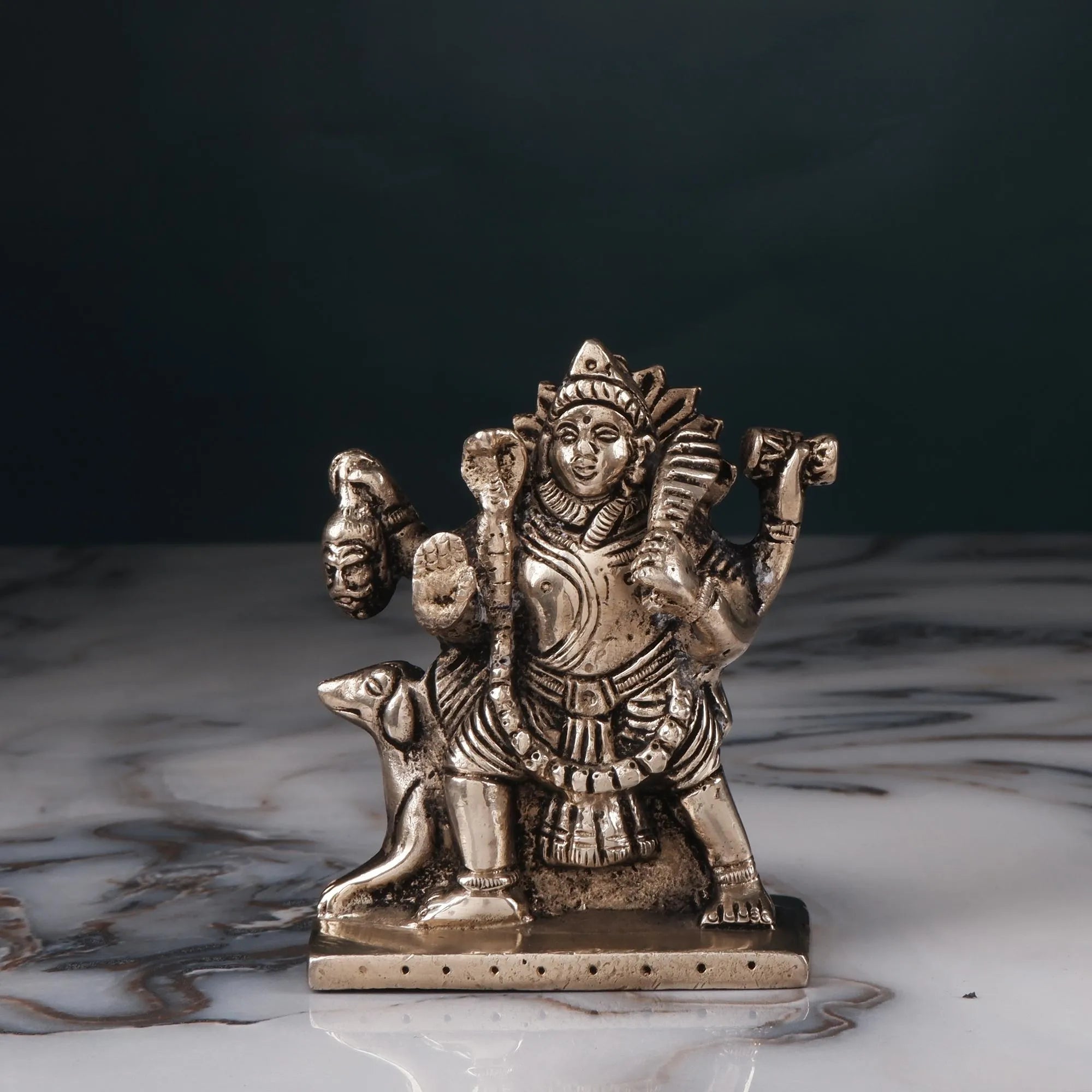 Brass Bhairav Baba Idol(3.5 Inch)