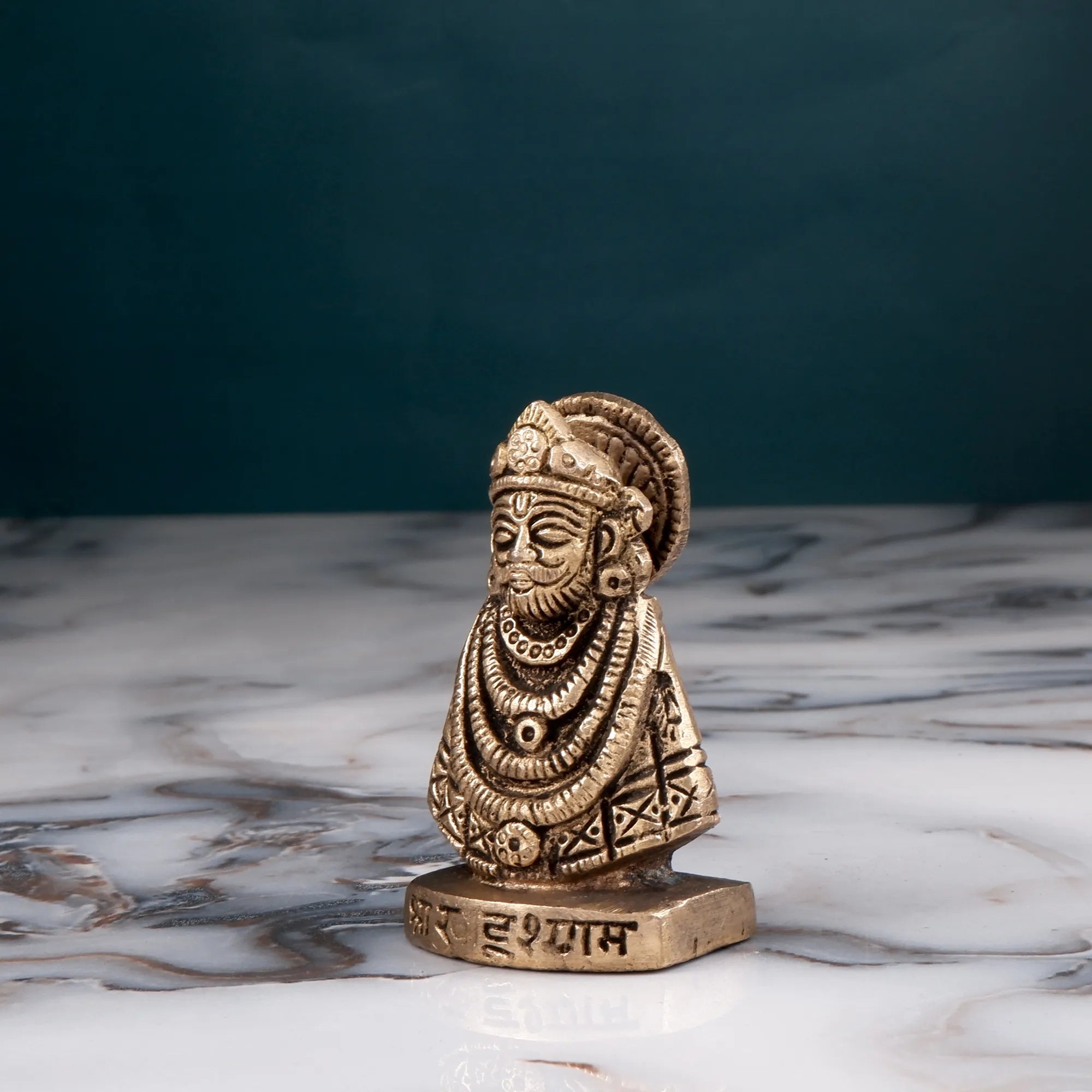 Brass Khatu Shyam Baba Idol (2.3 Inch)