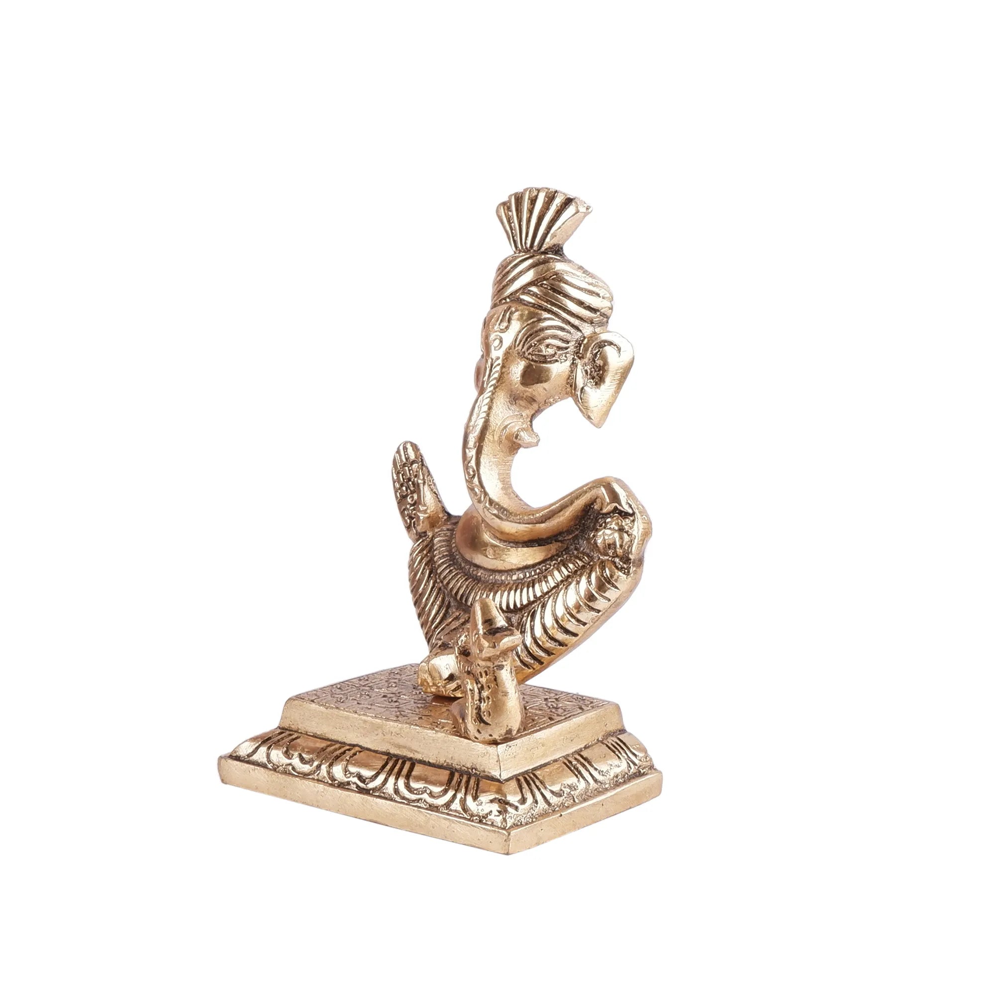 Ganesh Idol German Silver (6.6 Inch)