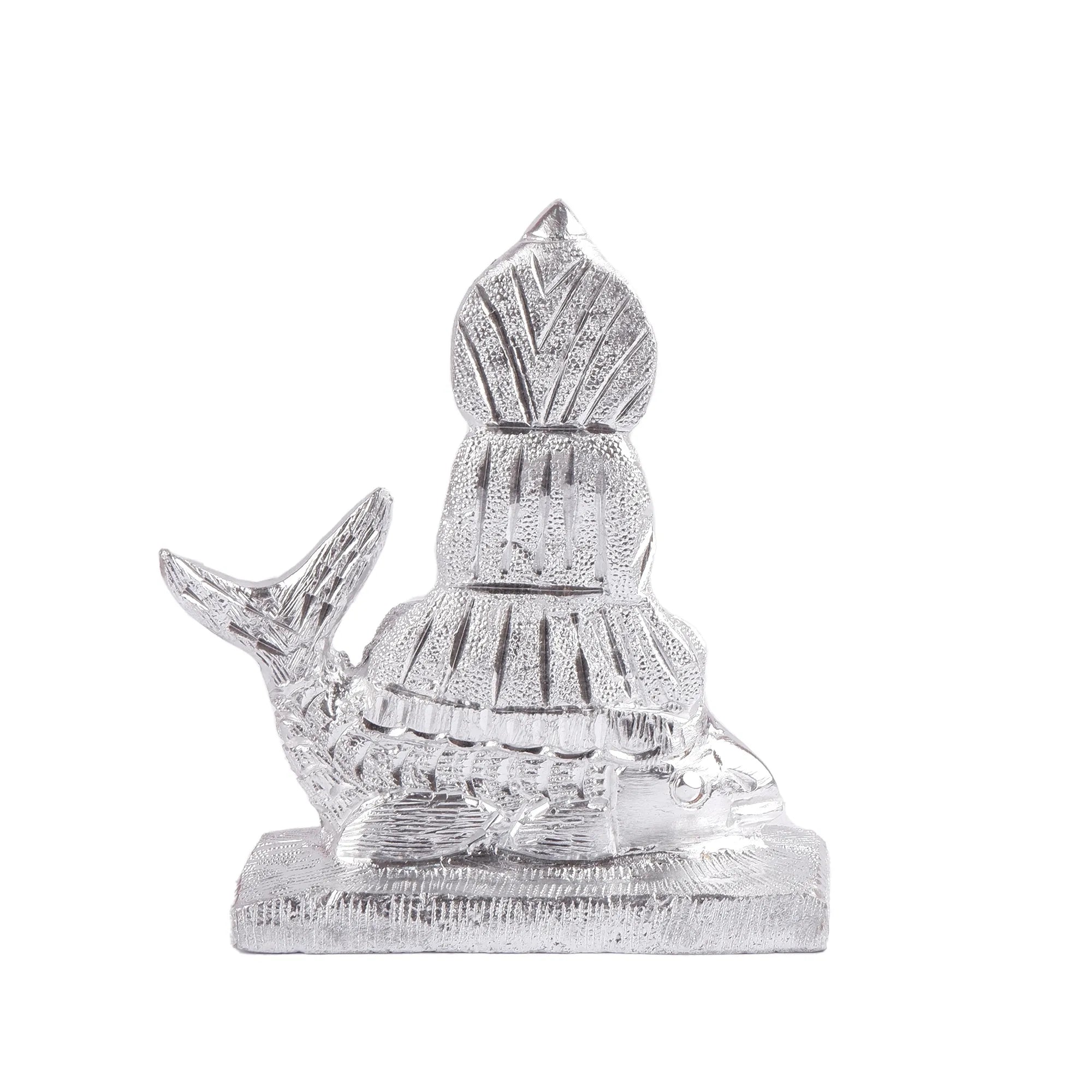 White Metal Jhule Lal Idol (5.9 Inch)